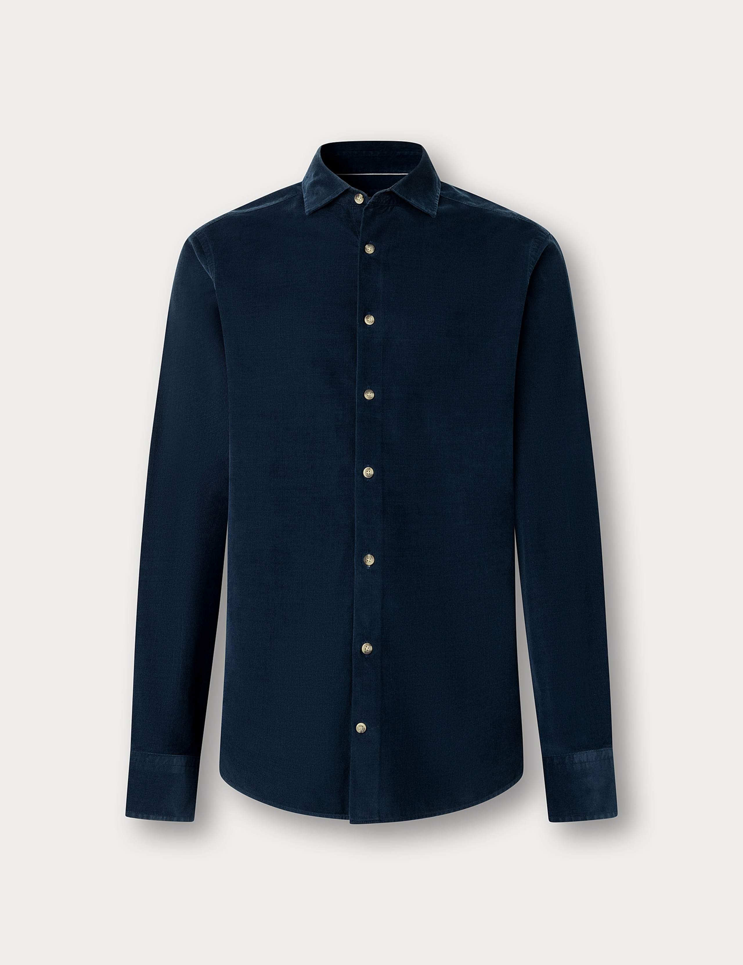 Tailored Fit Pure Cotton Babycord Shirt