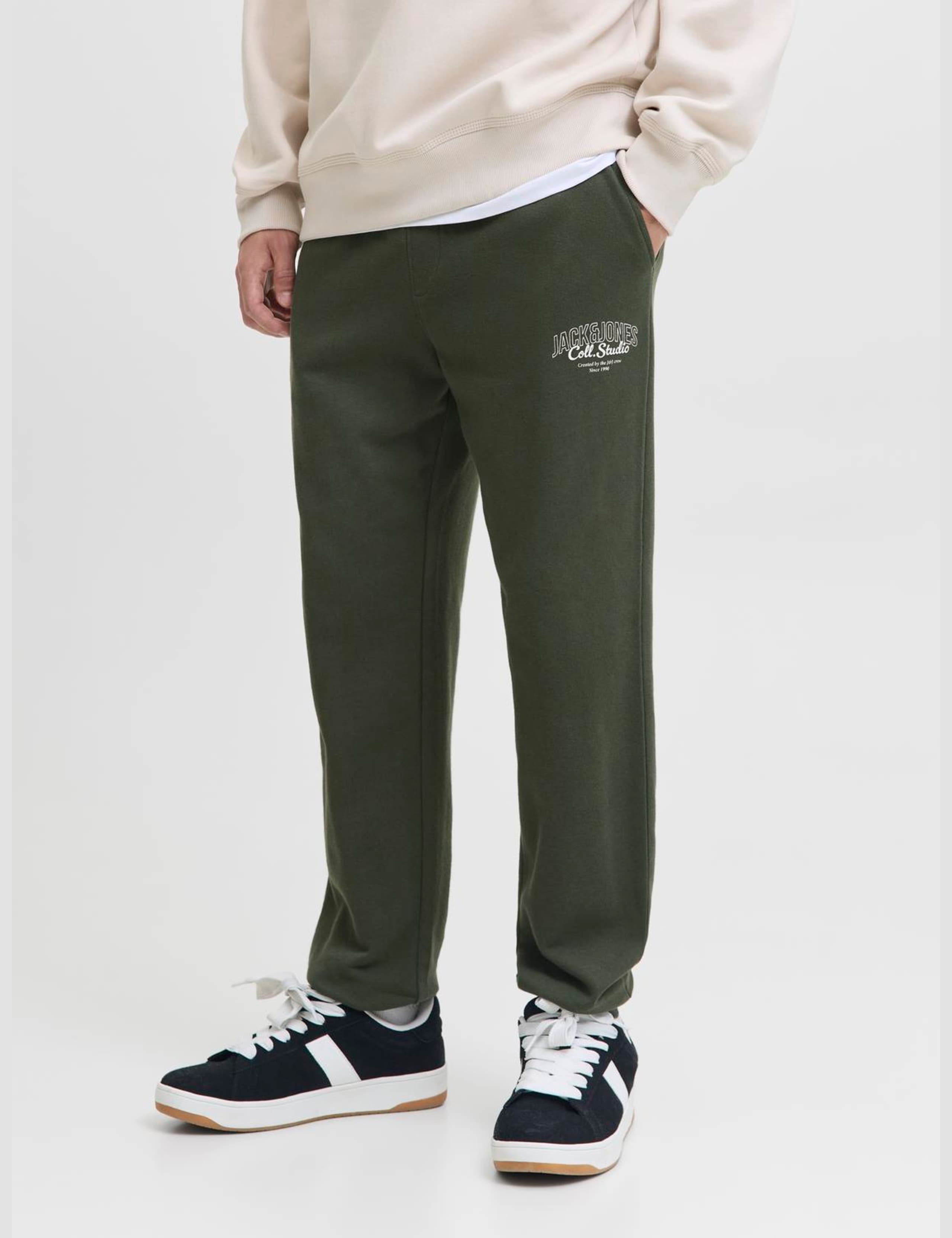 Regular Fit Cotton Blend Joggers