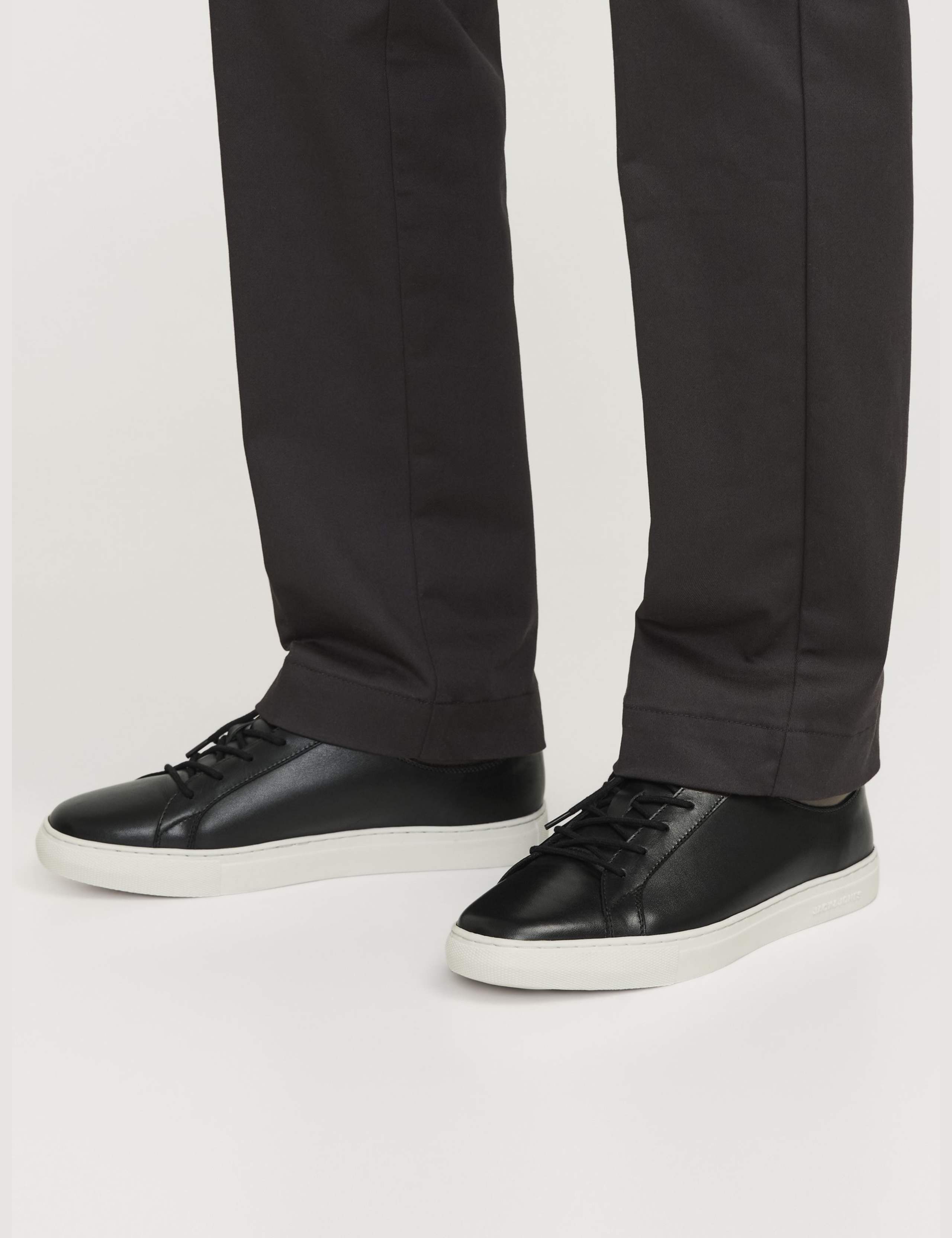Leather Lace Up Trainers