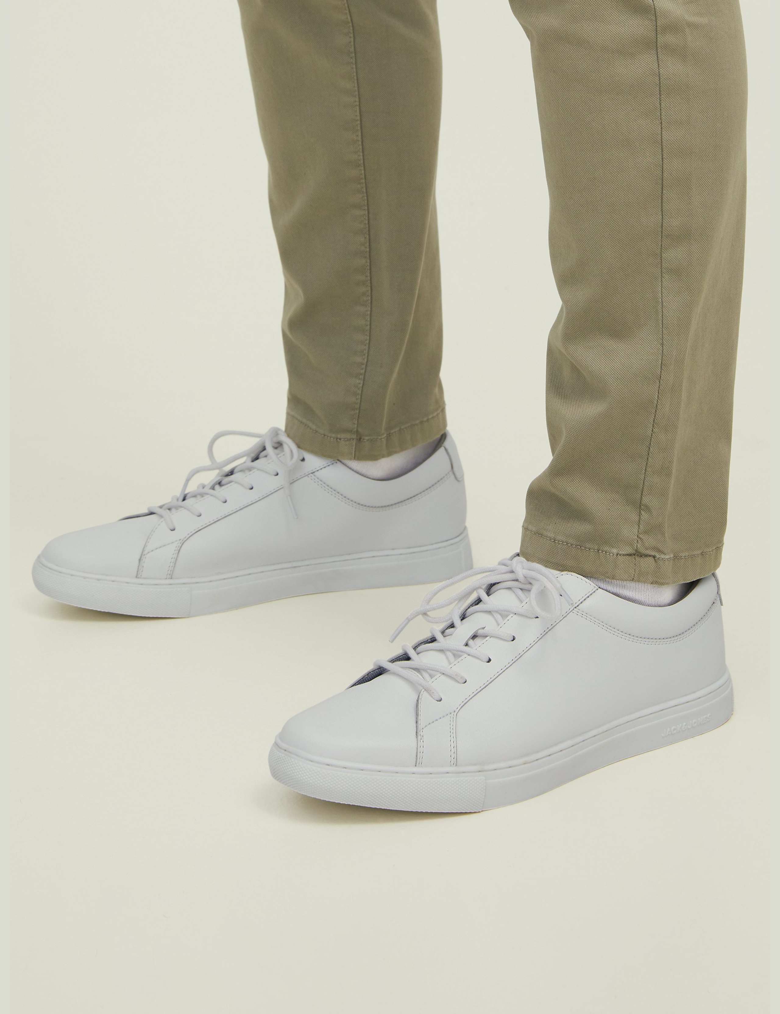 Leather Lace Up Trainers