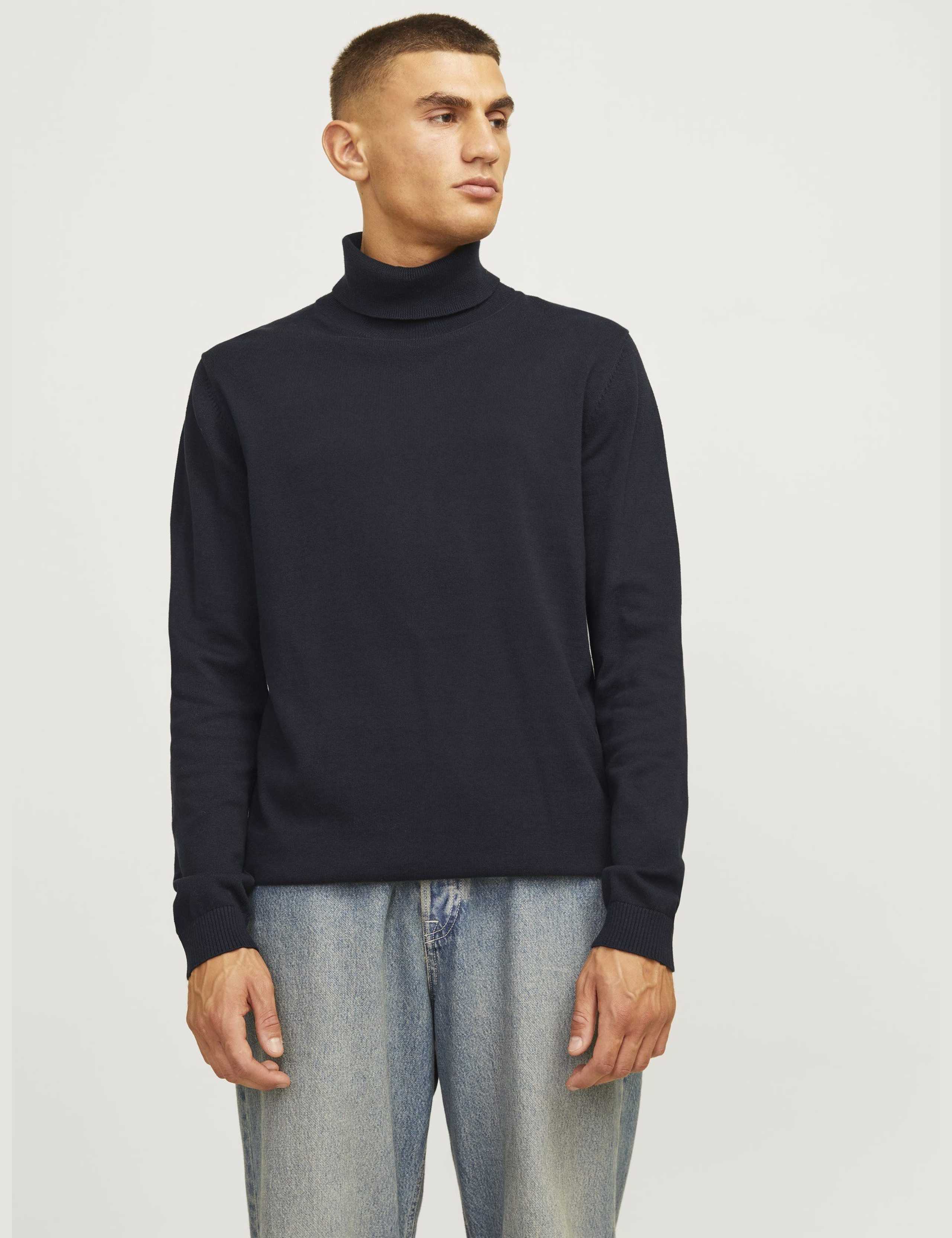 Pure Cotton Roll Neck Jumper