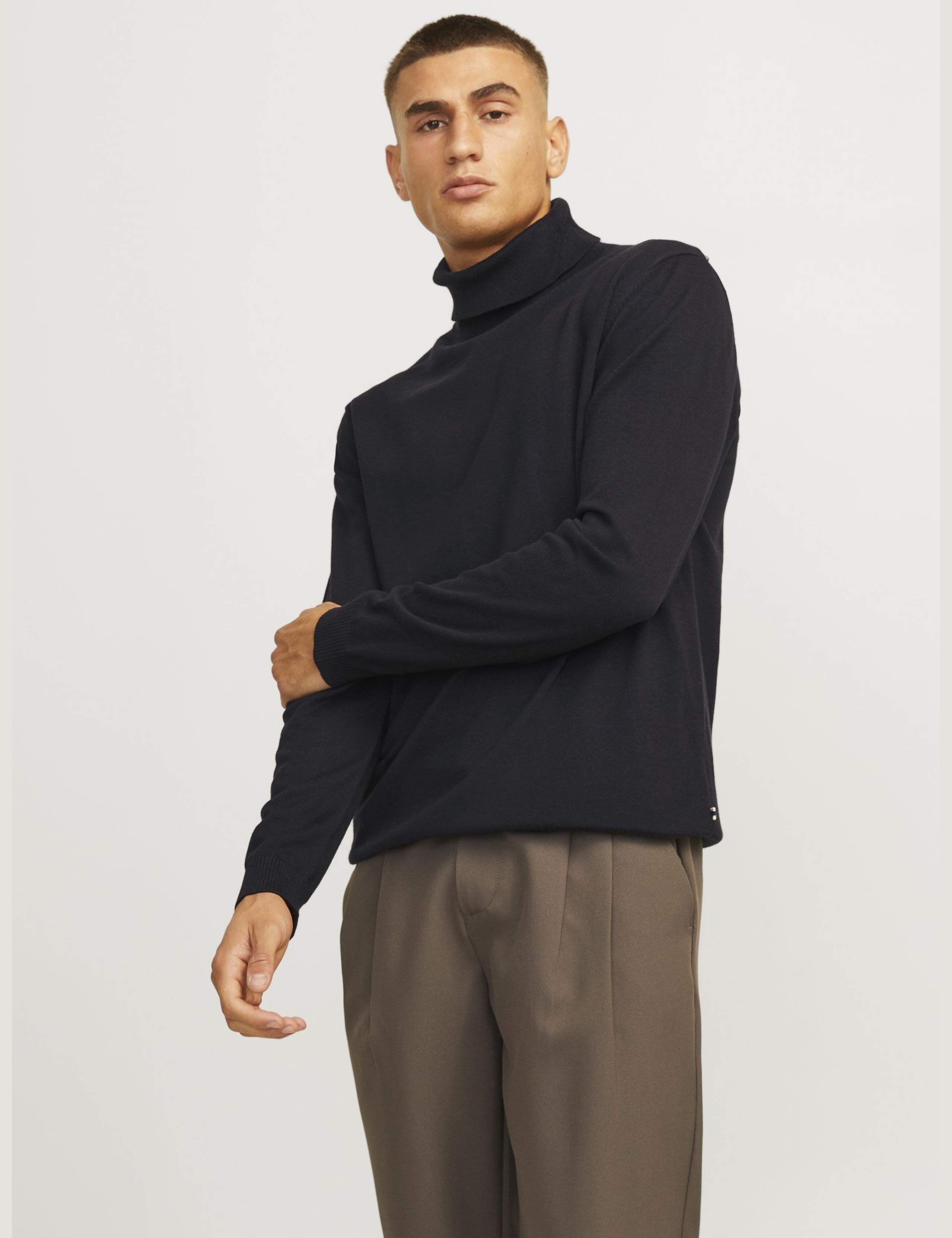 Pure Cotton Roll Neck Jumper