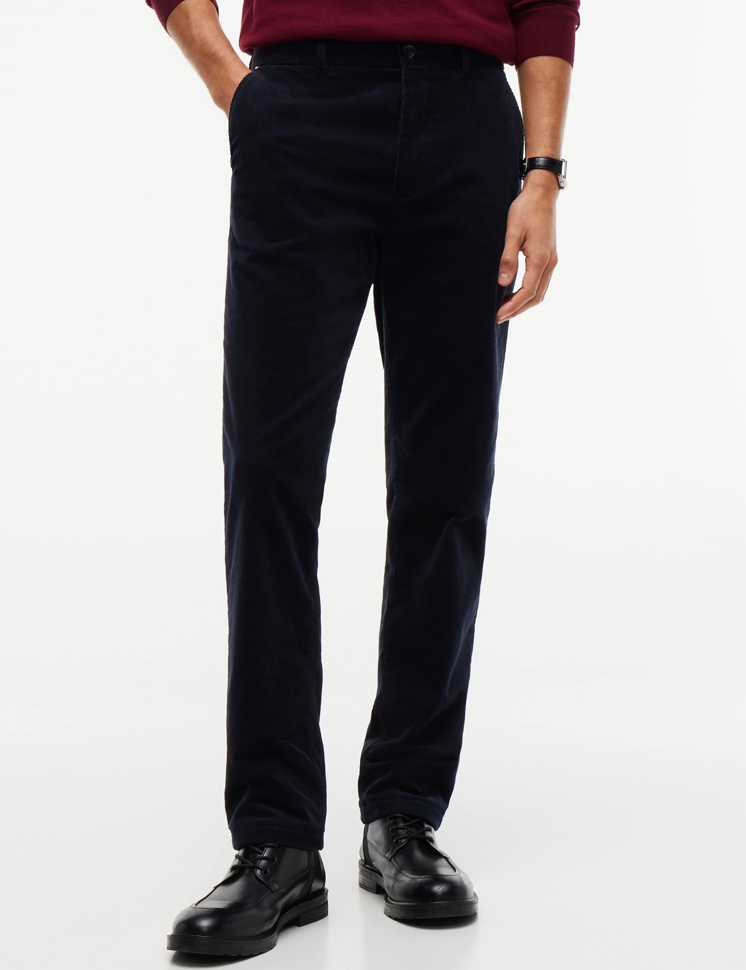 Regular Fit Cotton Rich Corduroy Chinos