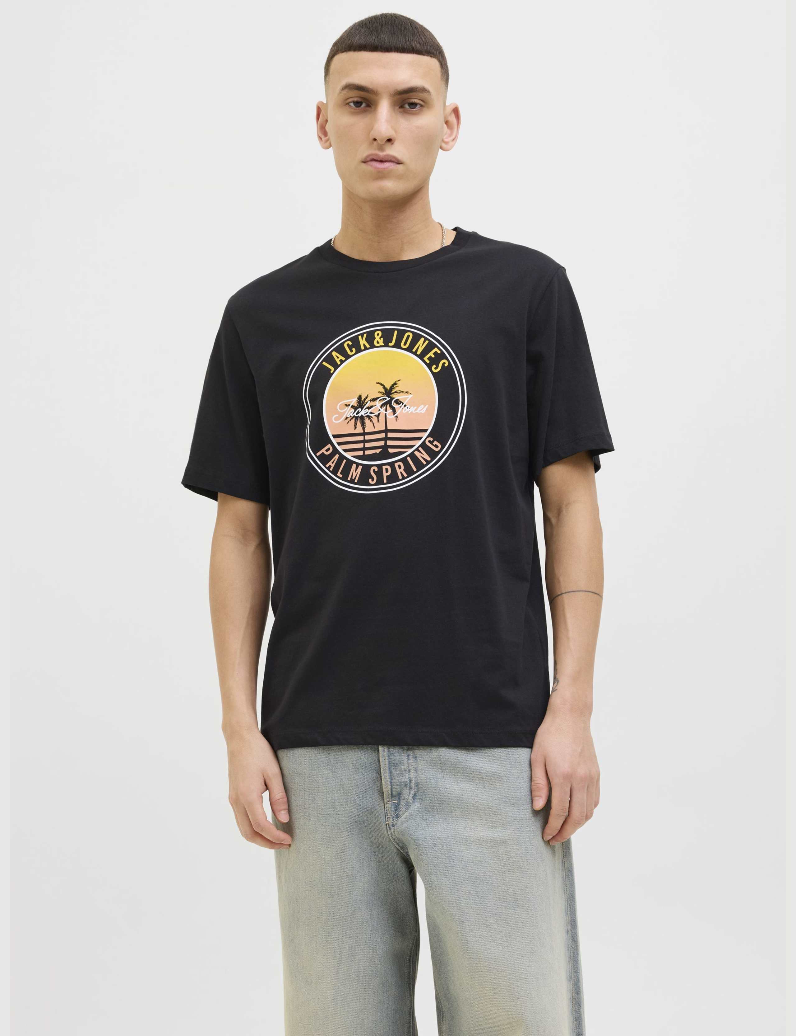 Pure Cotton Palm Graphic T-Shirt