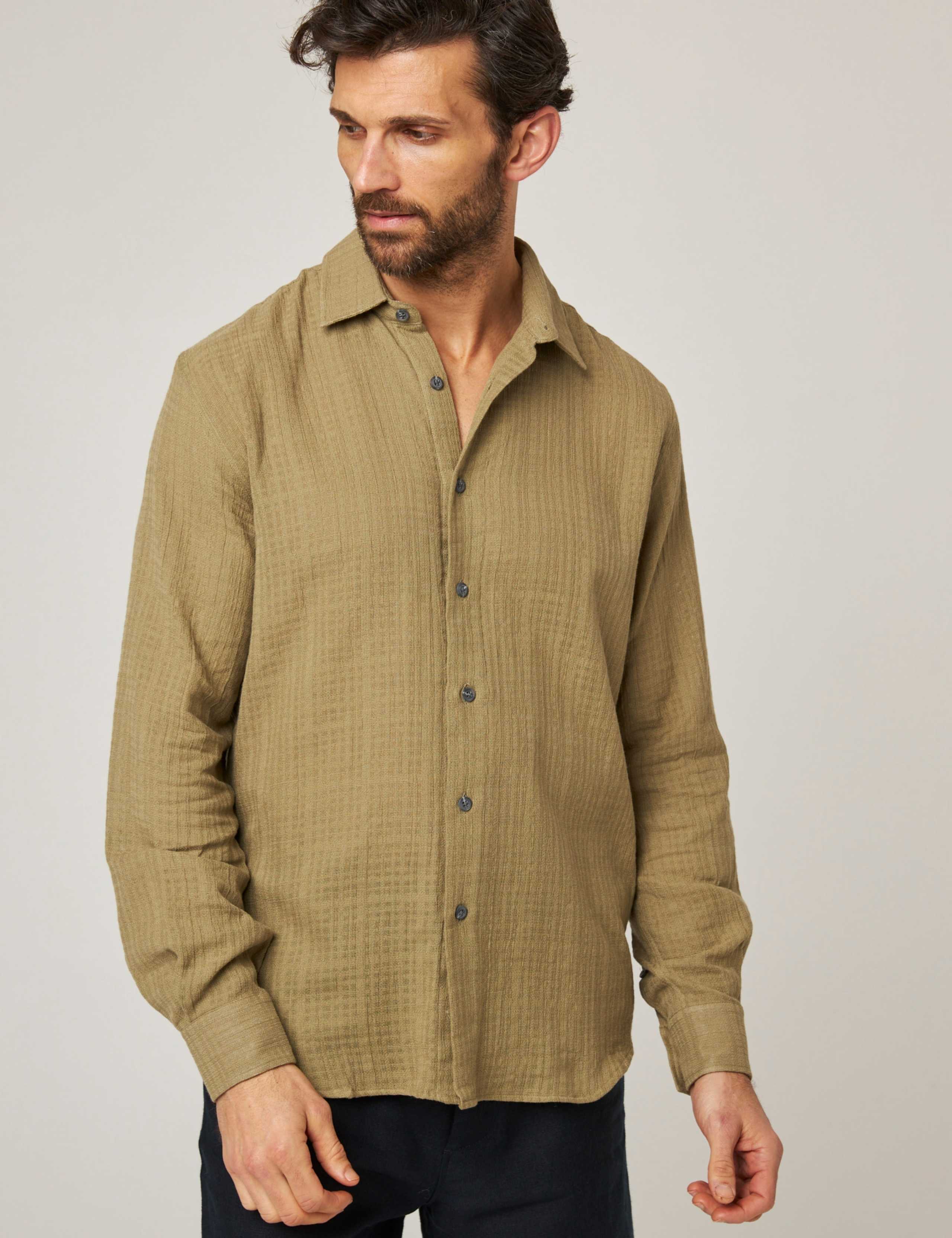 Pure Cotton Textured Flannel Shirt