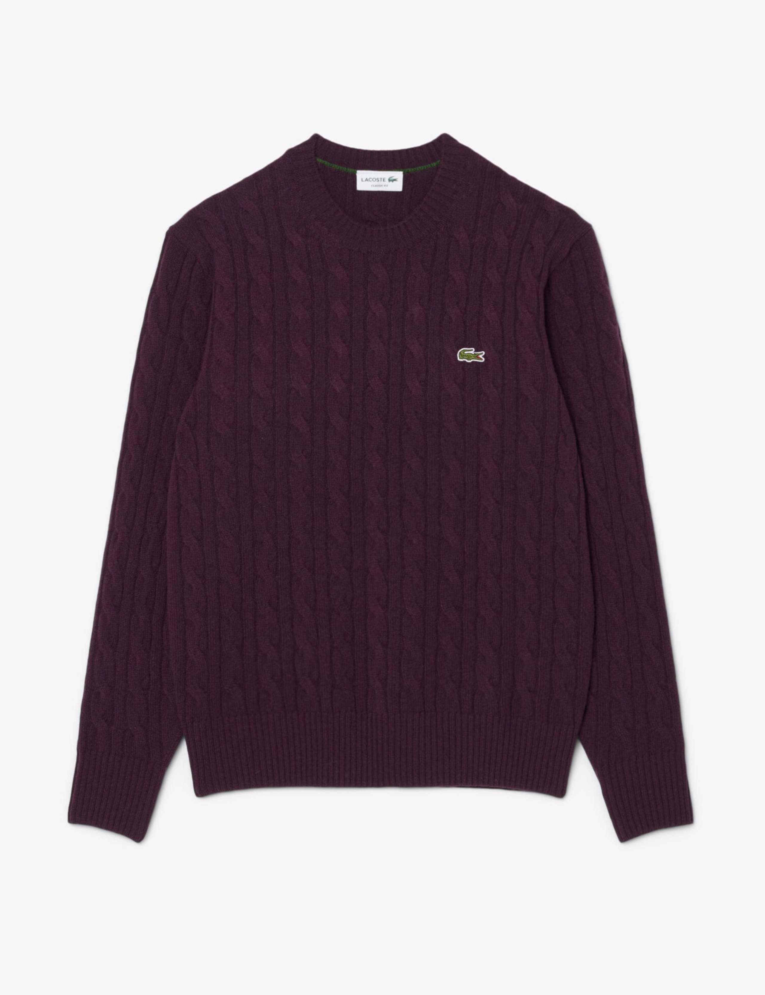 Pure Wool Cable Knit Crew Neck Jumper