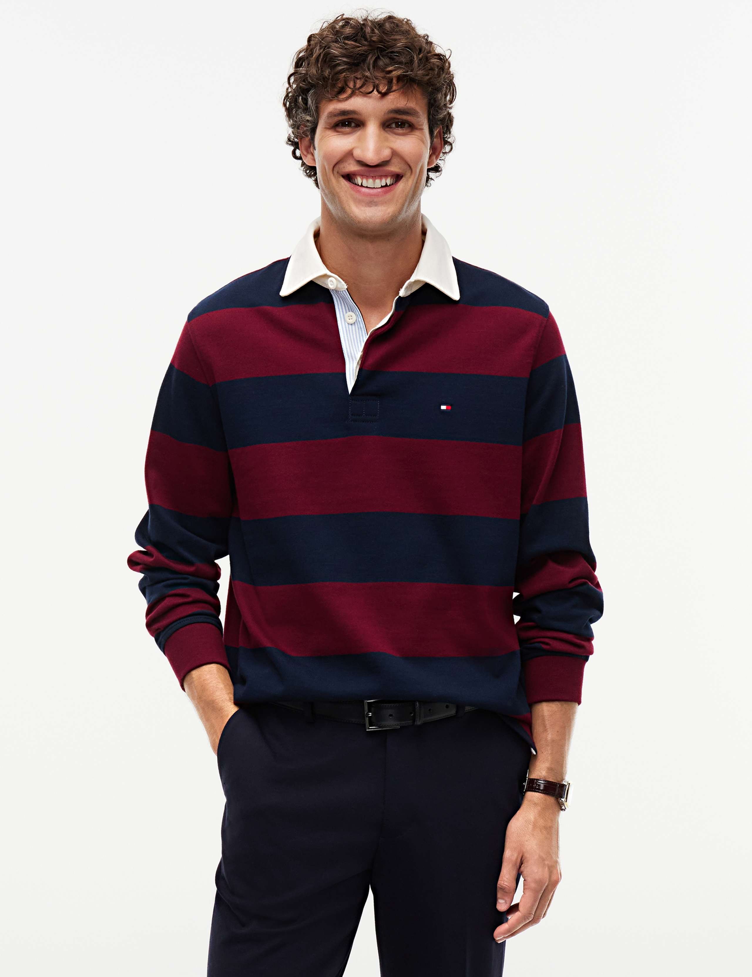Pure Cotton Striped Rugby Shirt