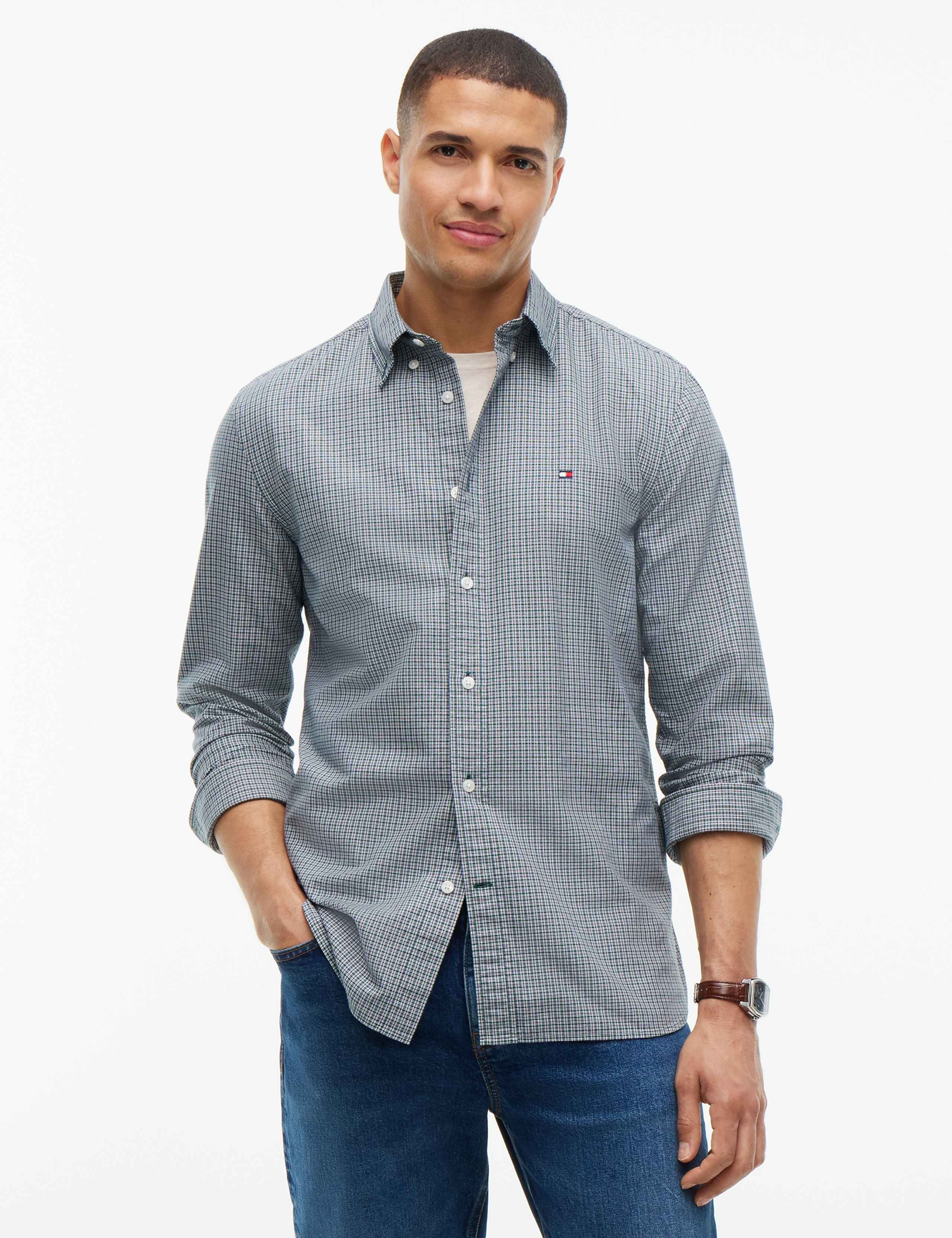Pure Cotton Check Oxford Shirt