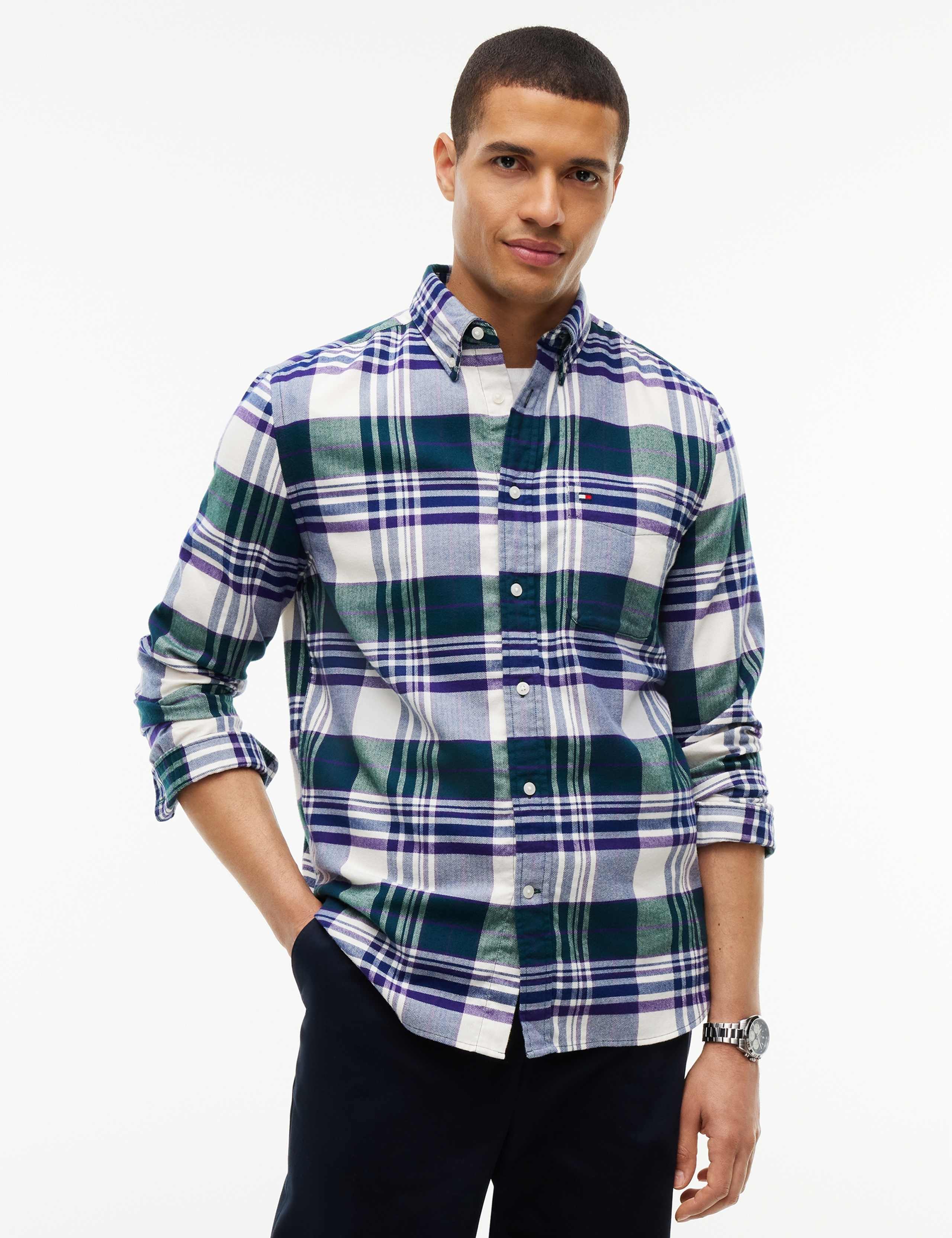 Pure Cotton Checked Flannel Shirt