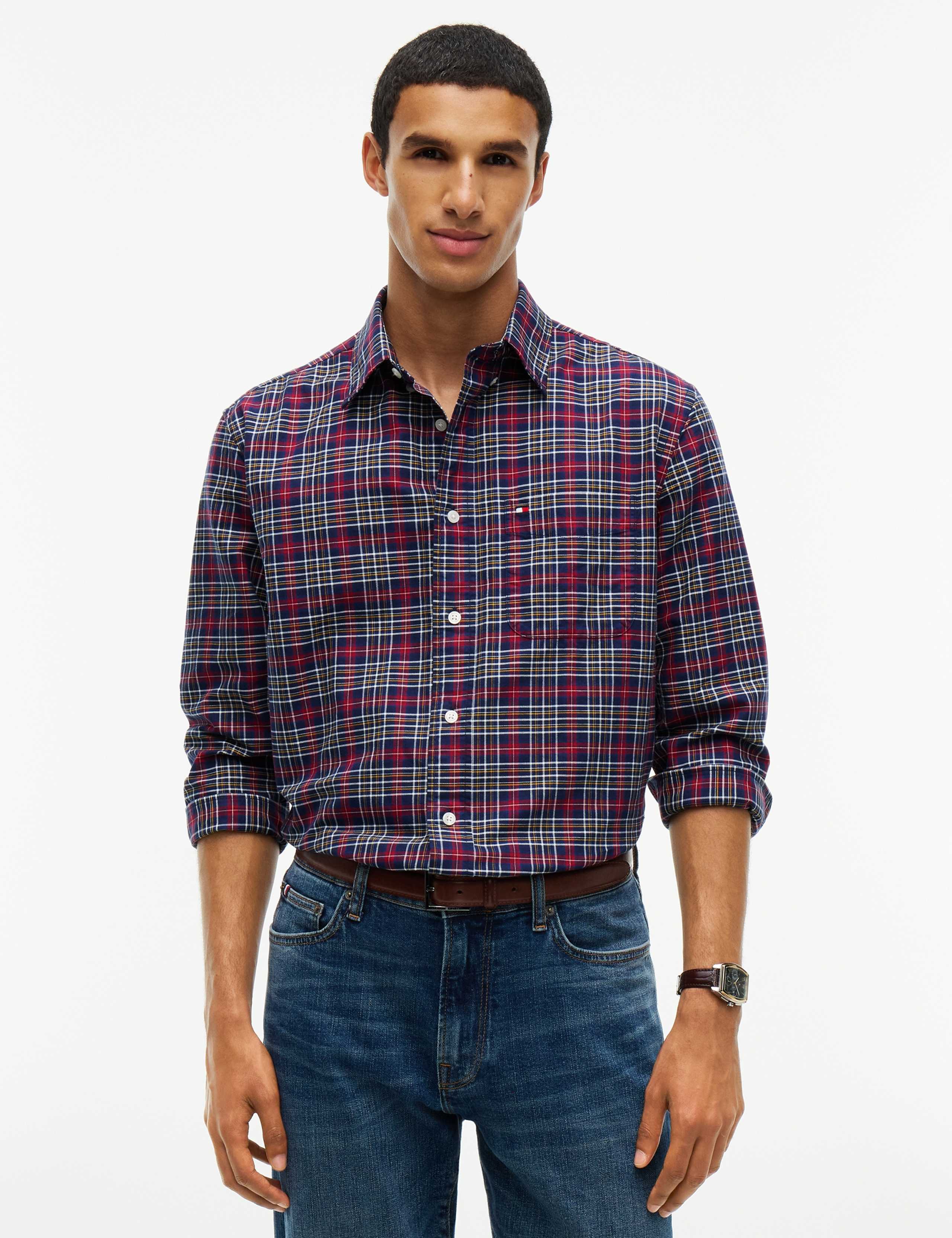 Pure Cotton Tartan Oxford Shirt