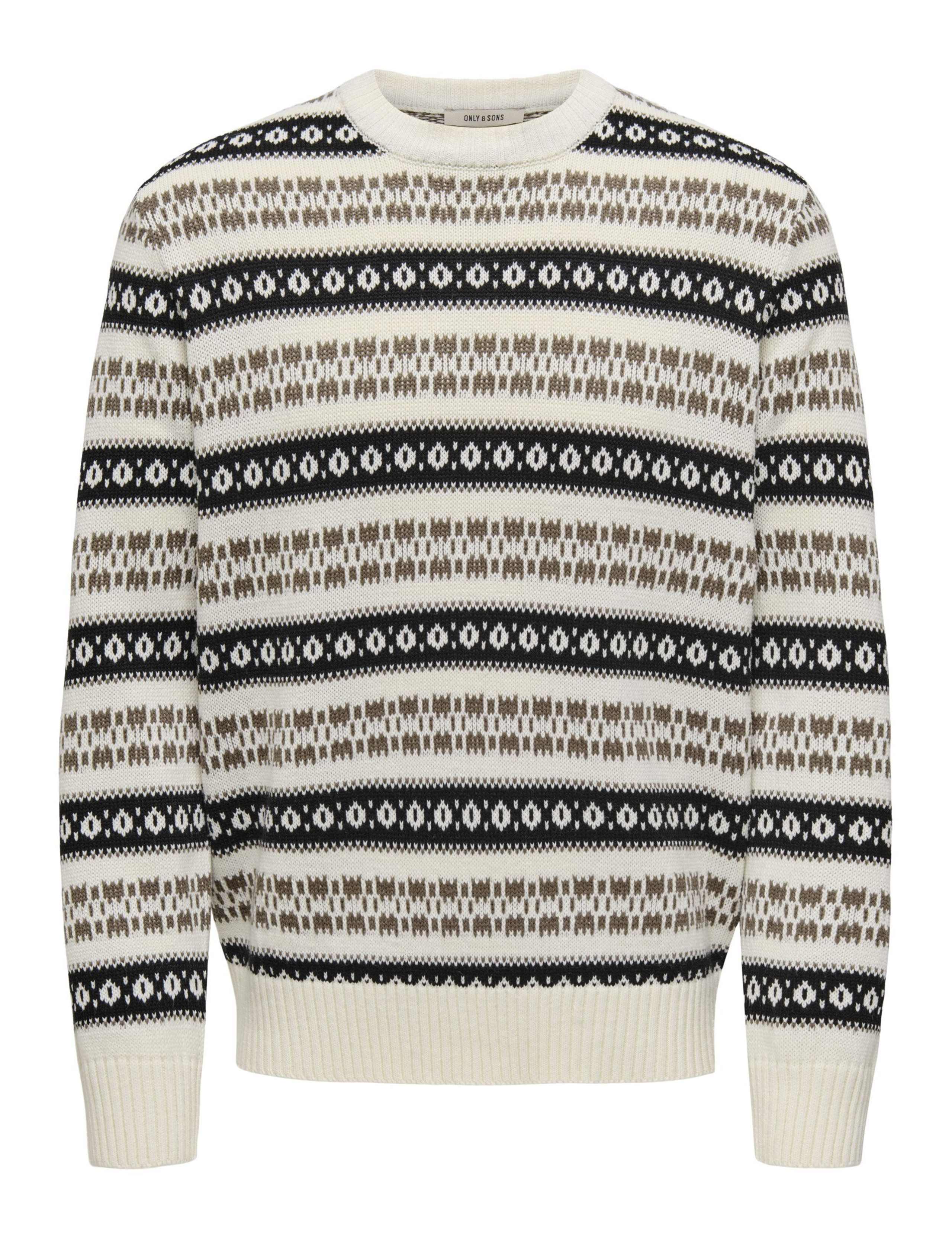 Cotton Rich Fair Isle Crew Neck Jumper