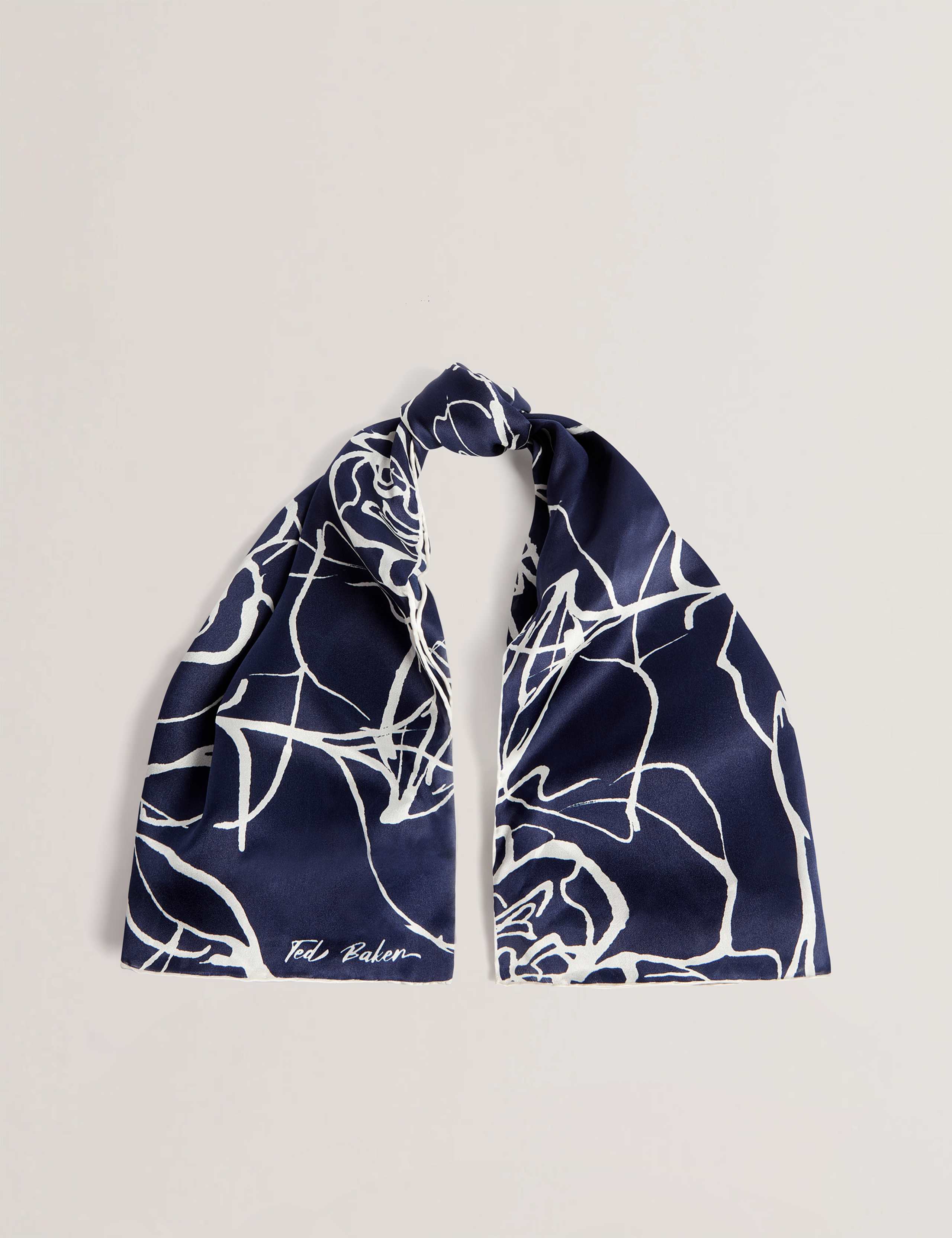 Pure Silk Floral Scarf