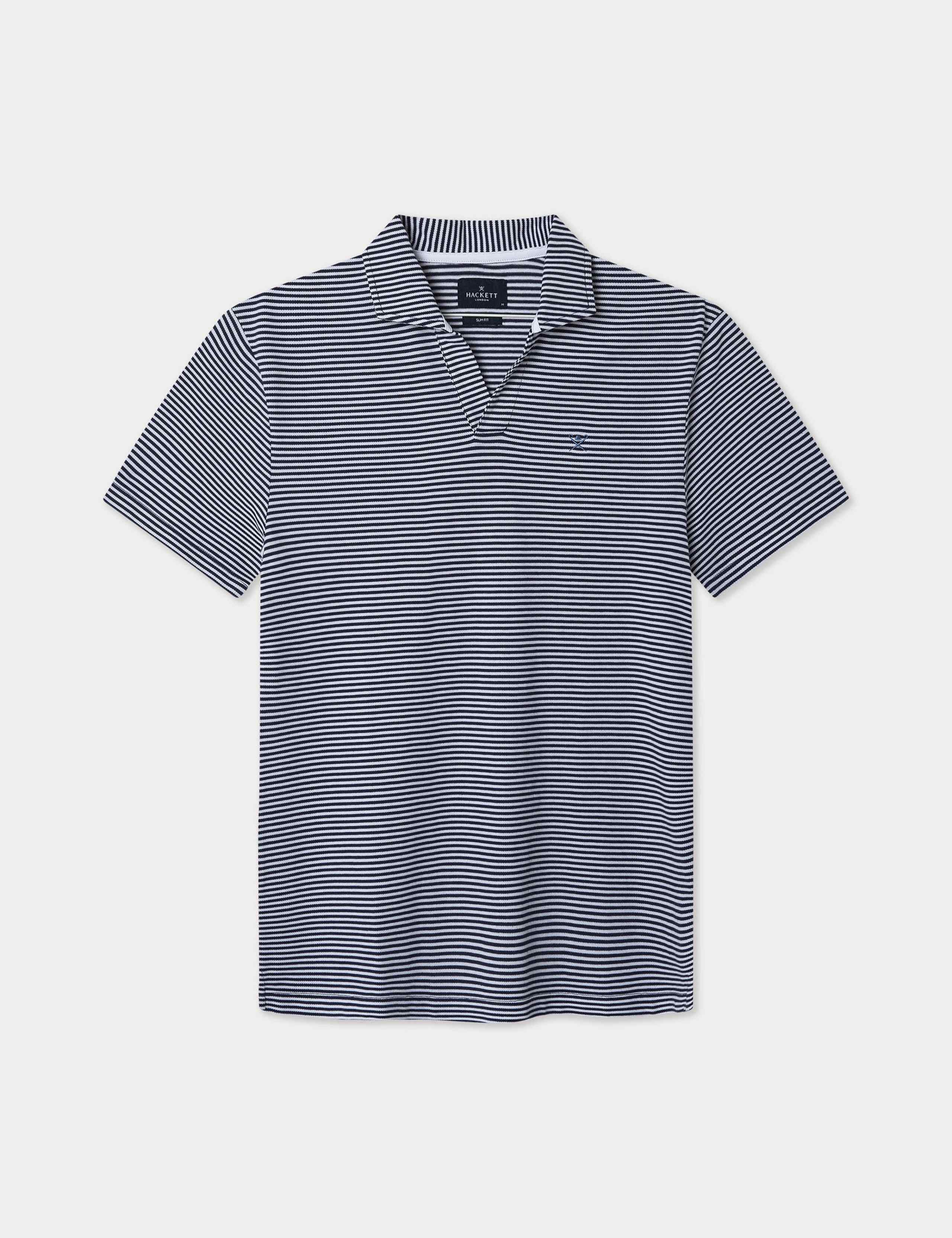 Pure Cotton Striped Polo Shirt