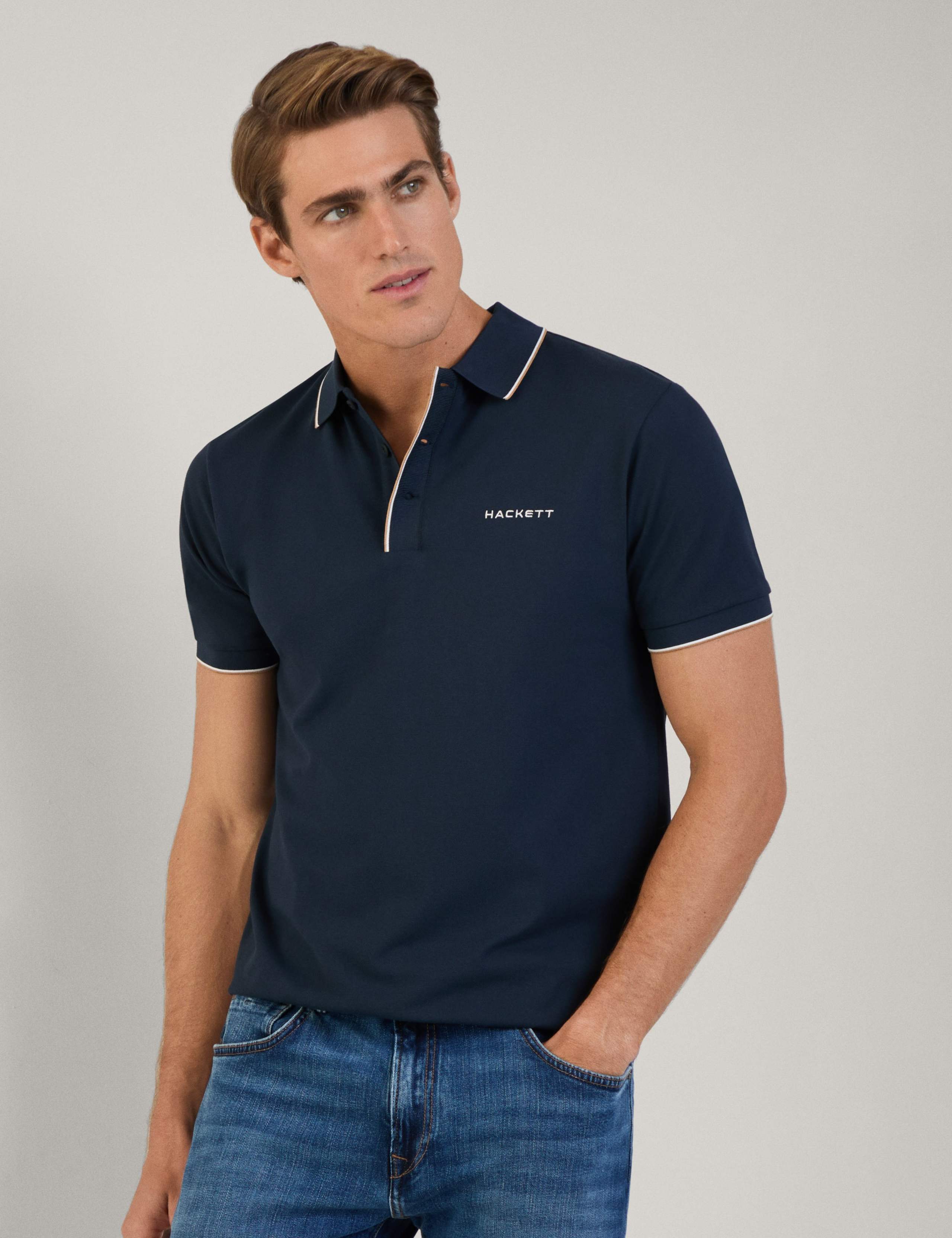 Cotton Rich Tipped Polo Shirt