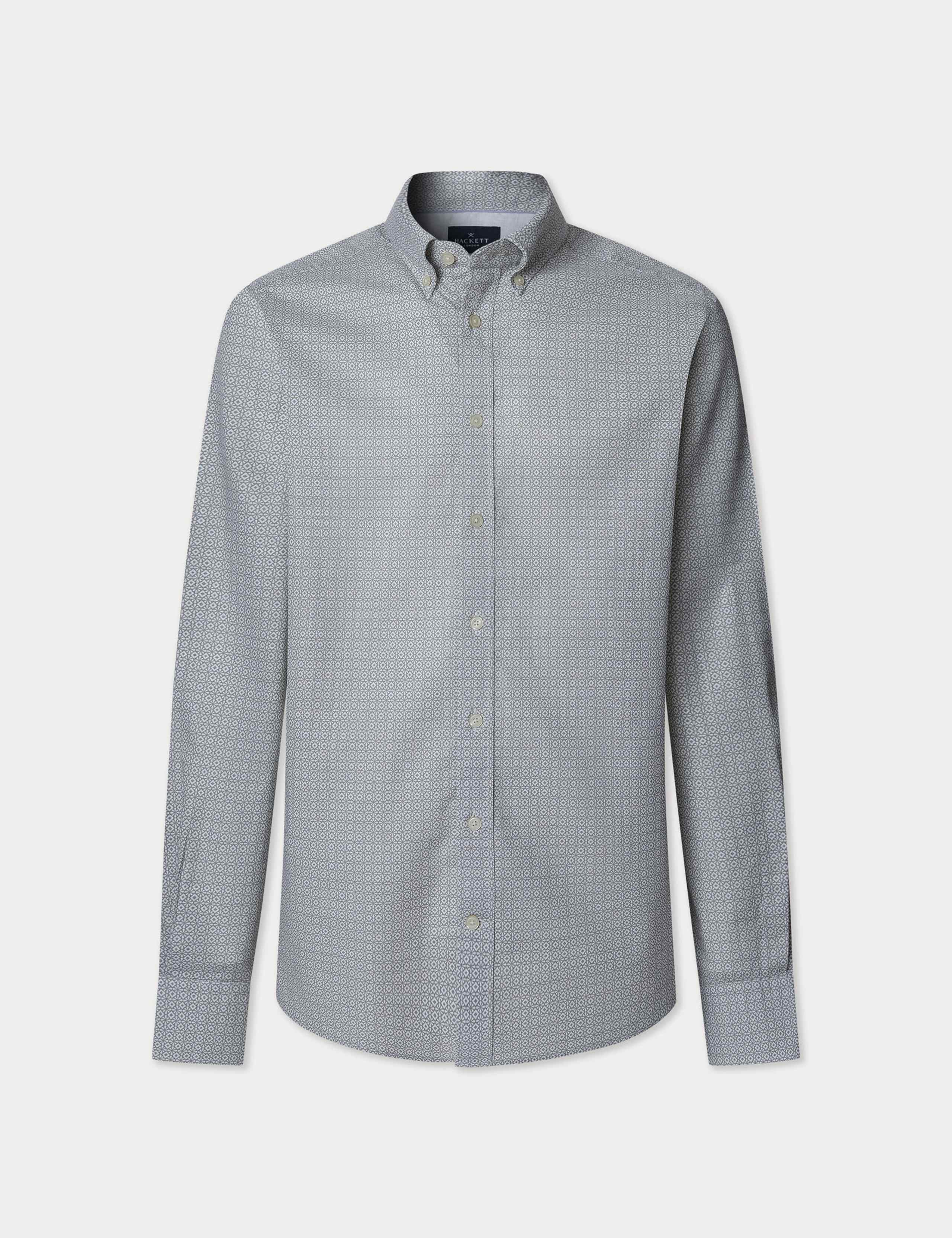 Pure Cotton Tiles Print Shirt