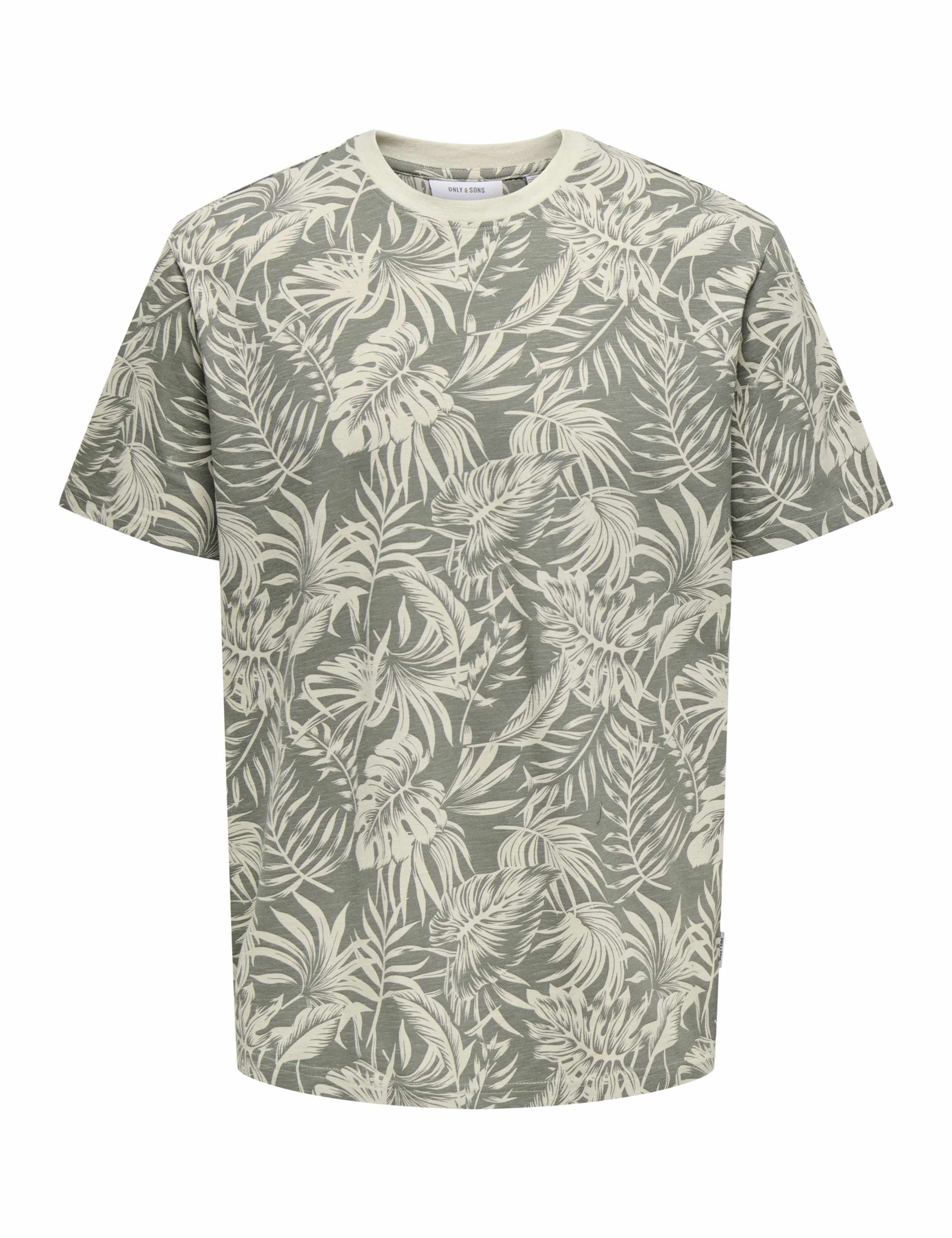 Pure Cotton Leaf Print T-Shirt