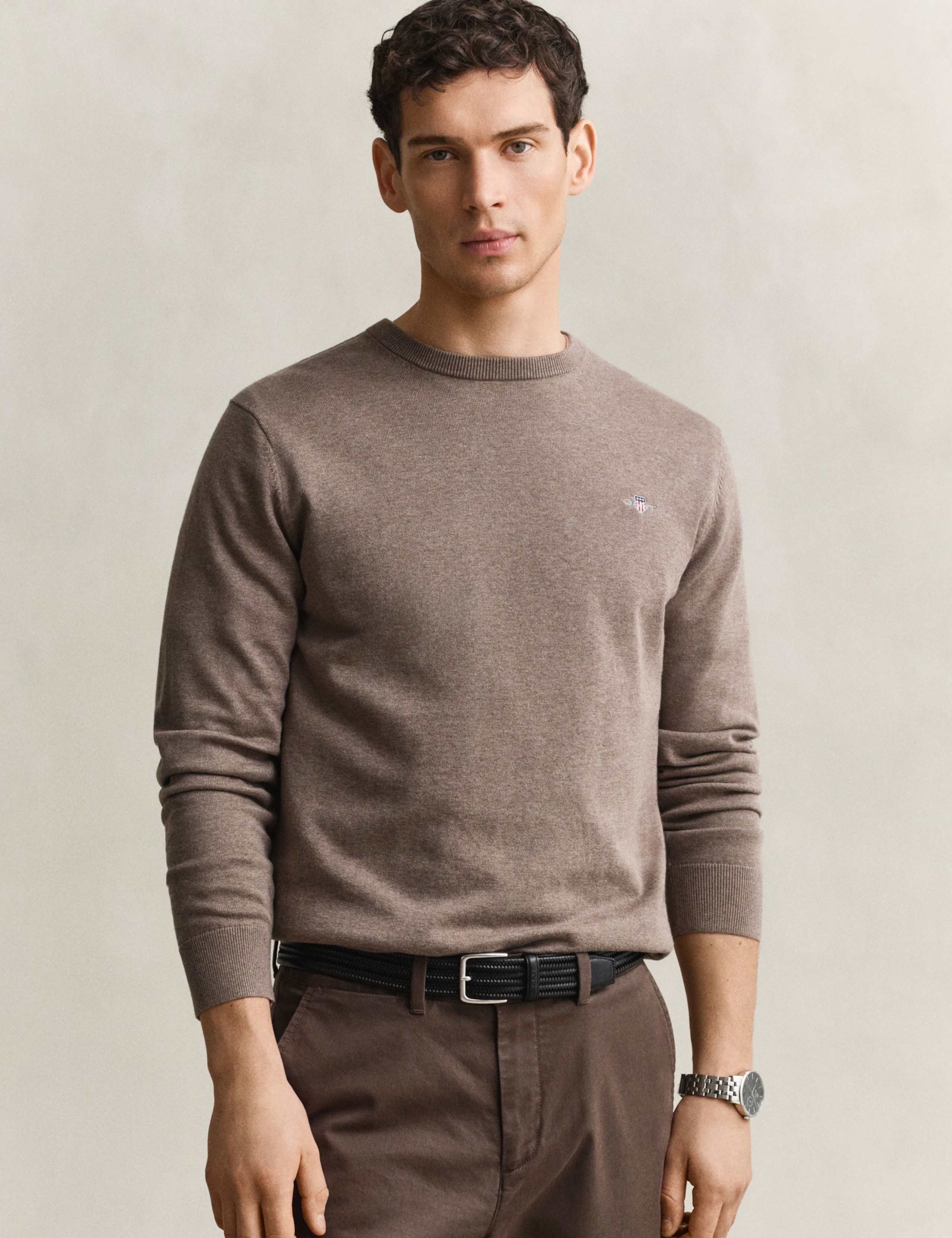 Pure Cotton Crew Neck Jumper