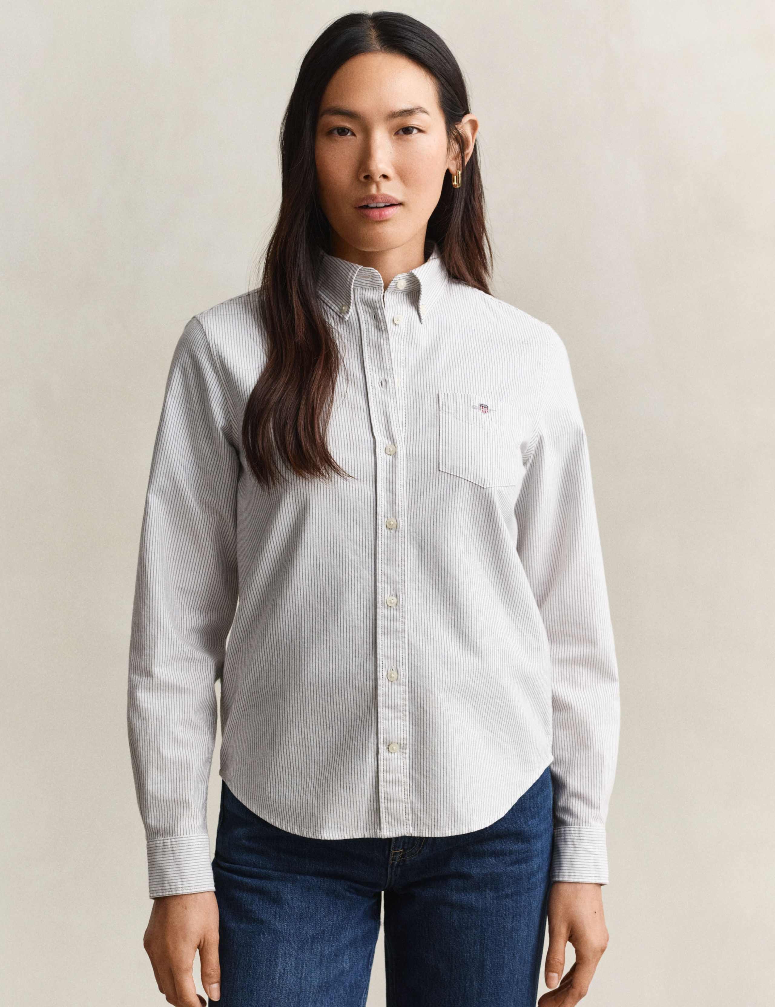 Pure Cotton Striped Oxford Shirt