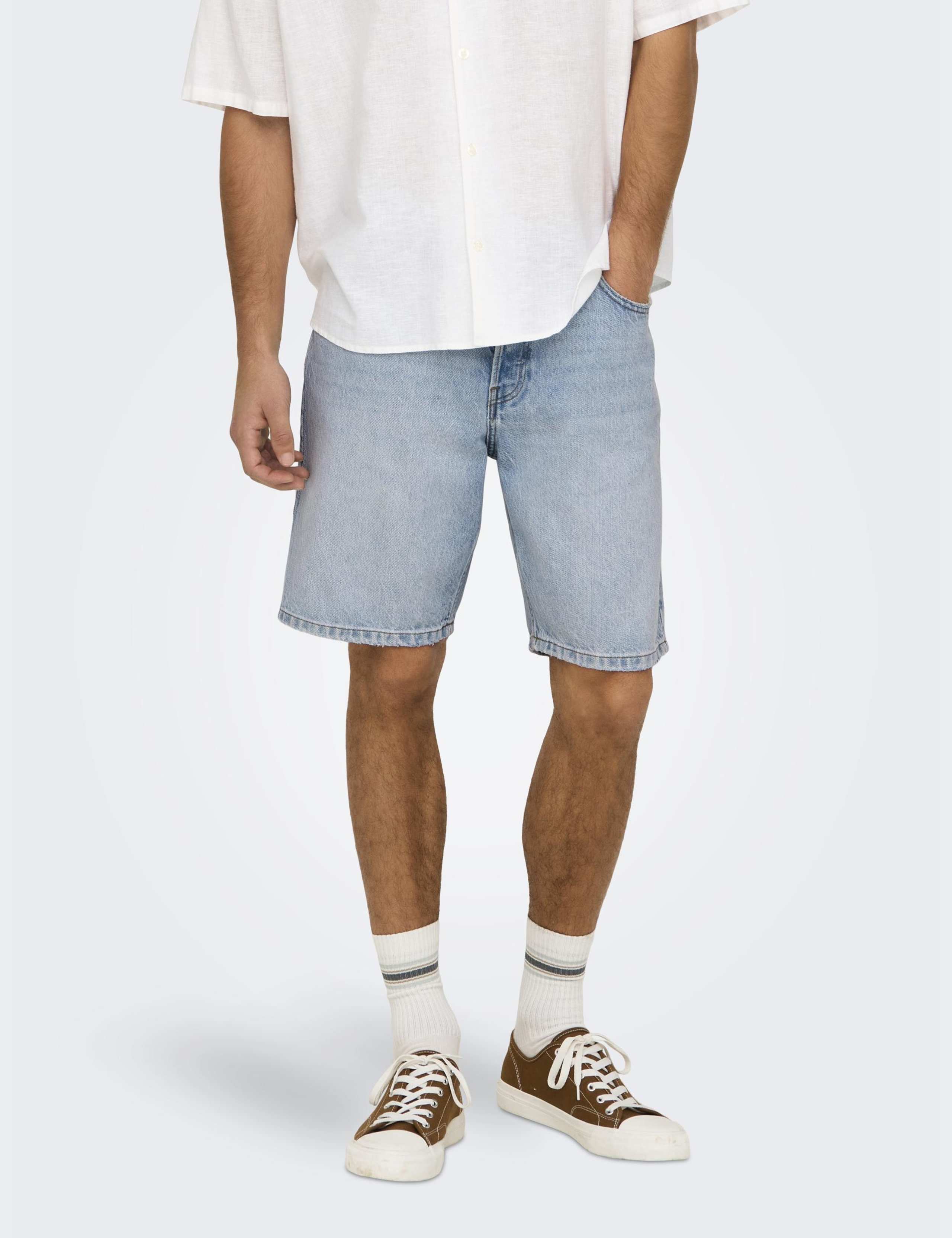 5 Pocket Rigid Denim Shorts