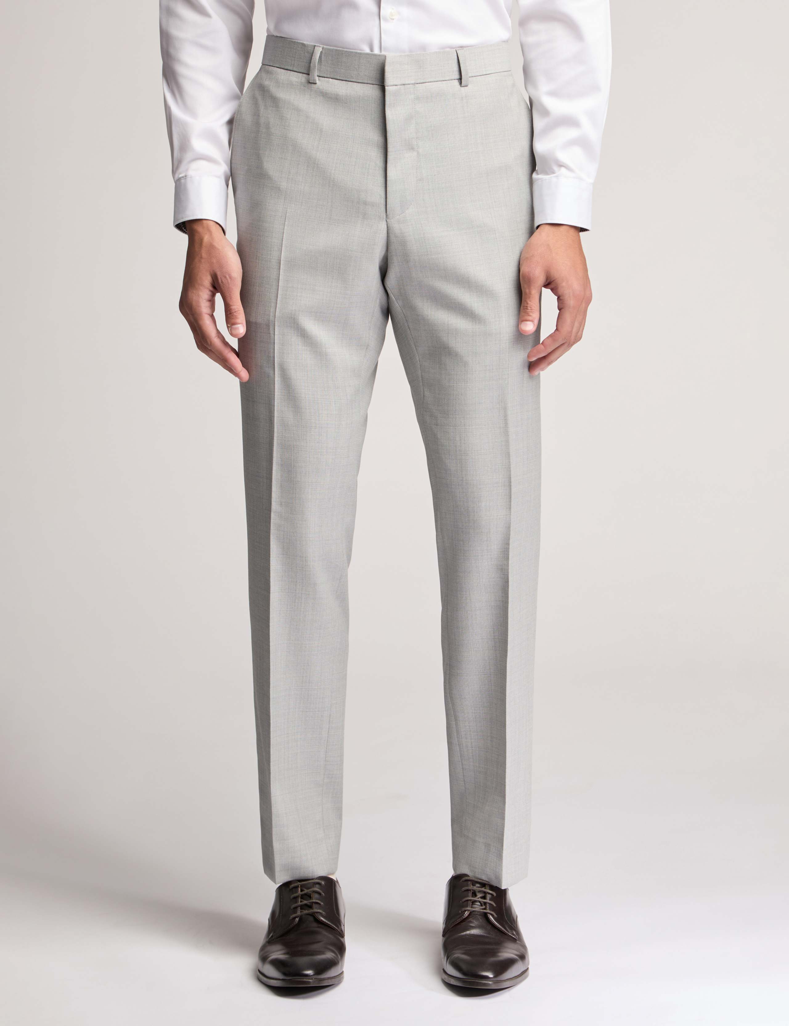 Slim Fit Wool Rich Flat Front Trousers
