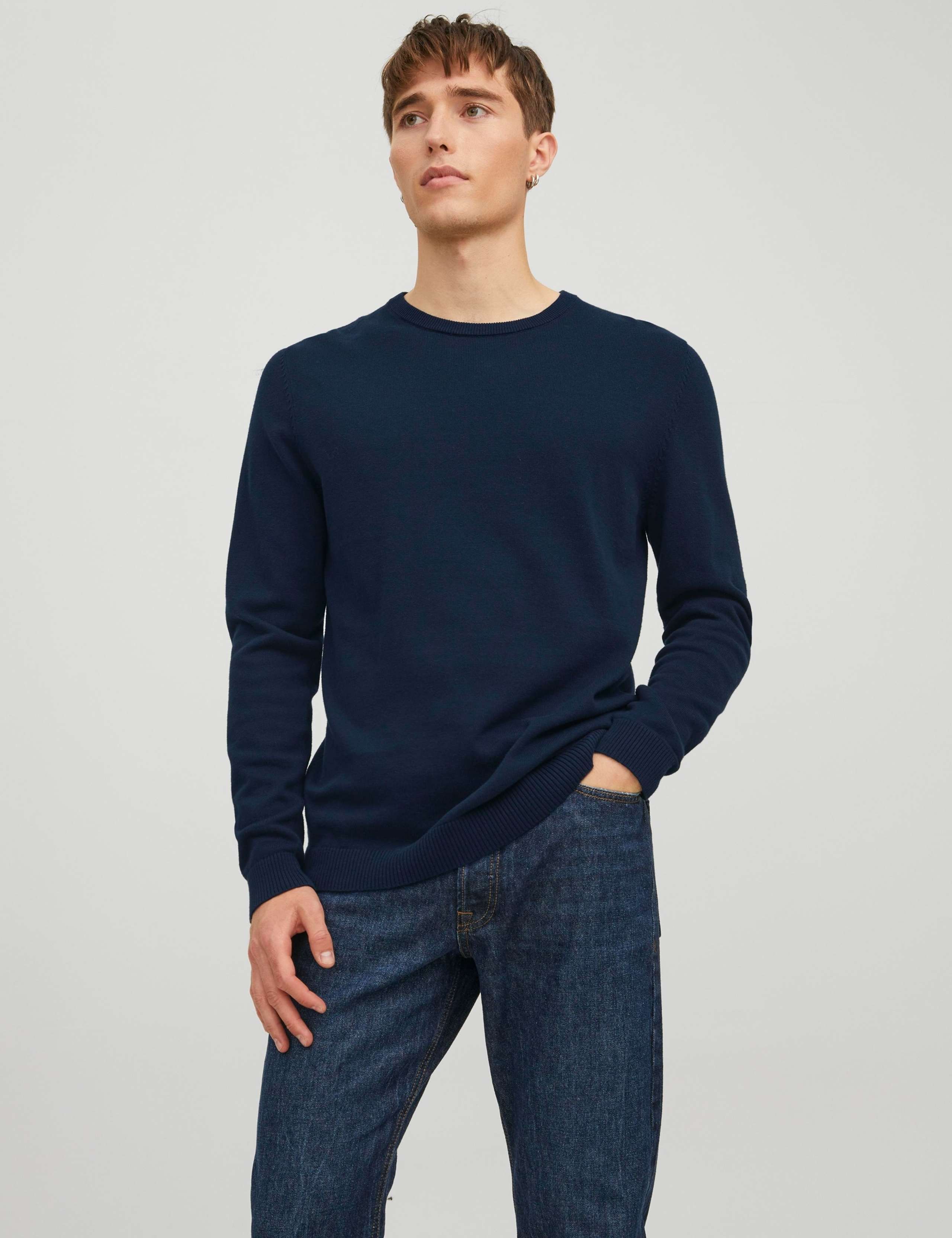 Pure Cotton Crew Neck Jumper