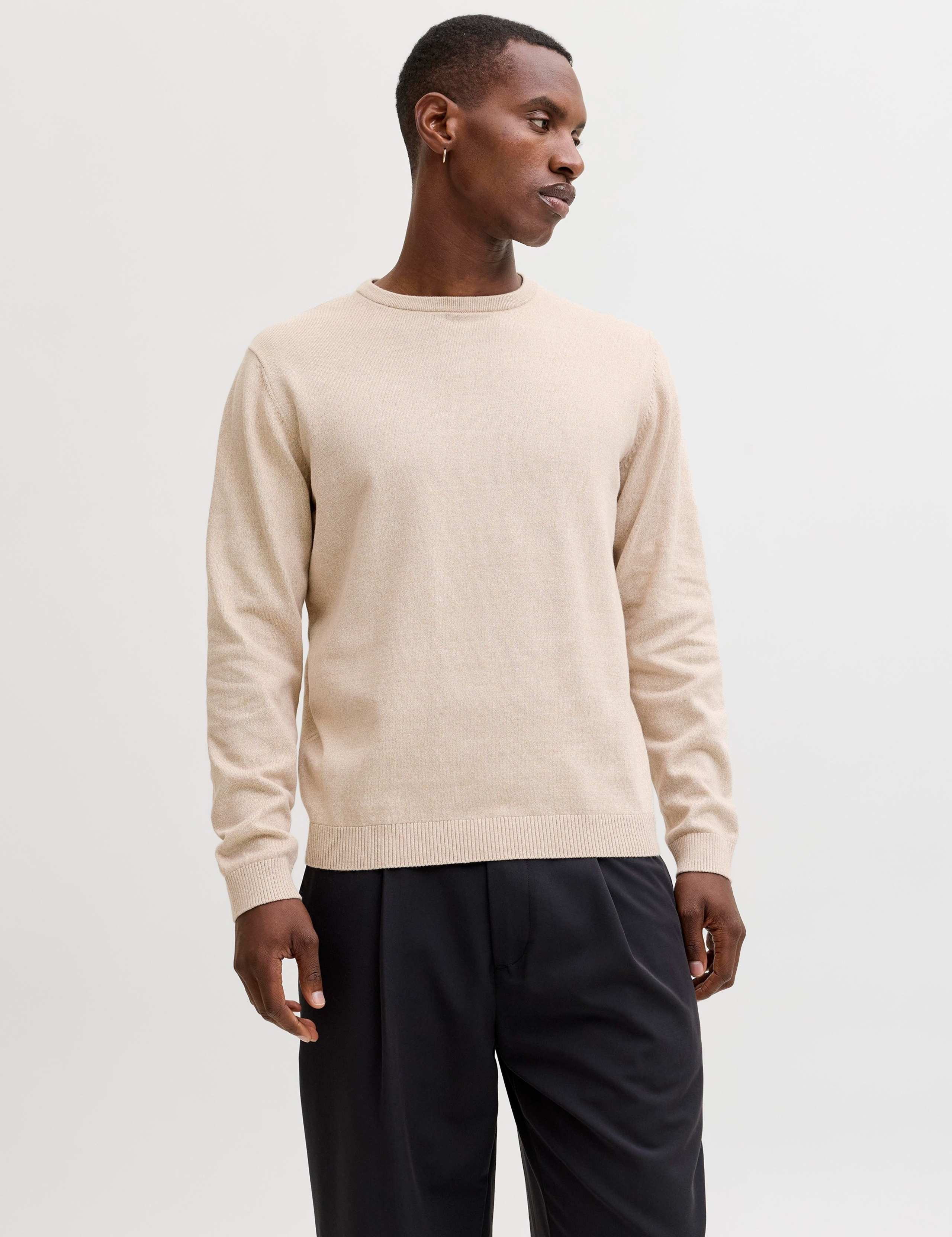 Pure Cotton Crew Neck Jumper
