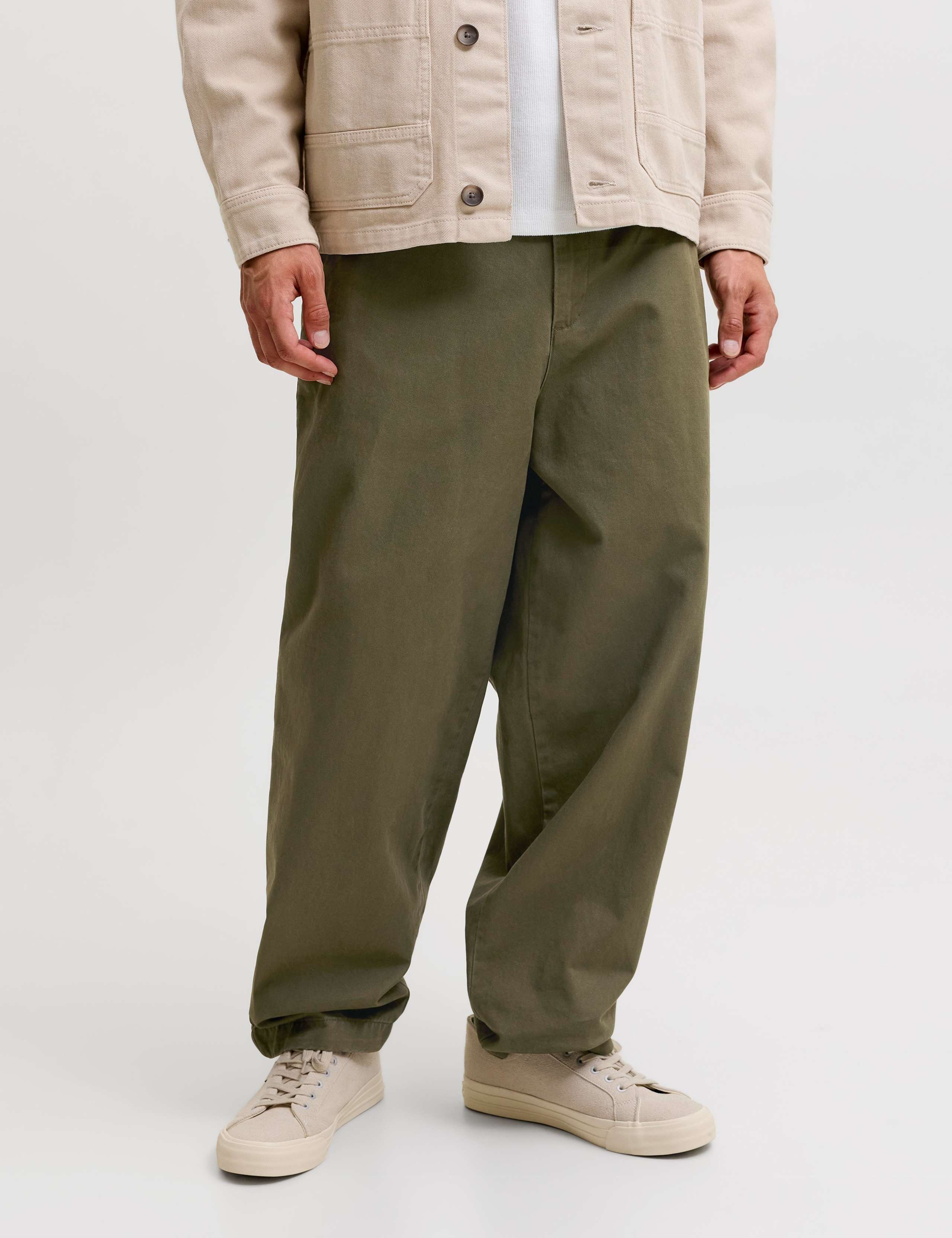 Barrel Fit Pure Cotton Chinos