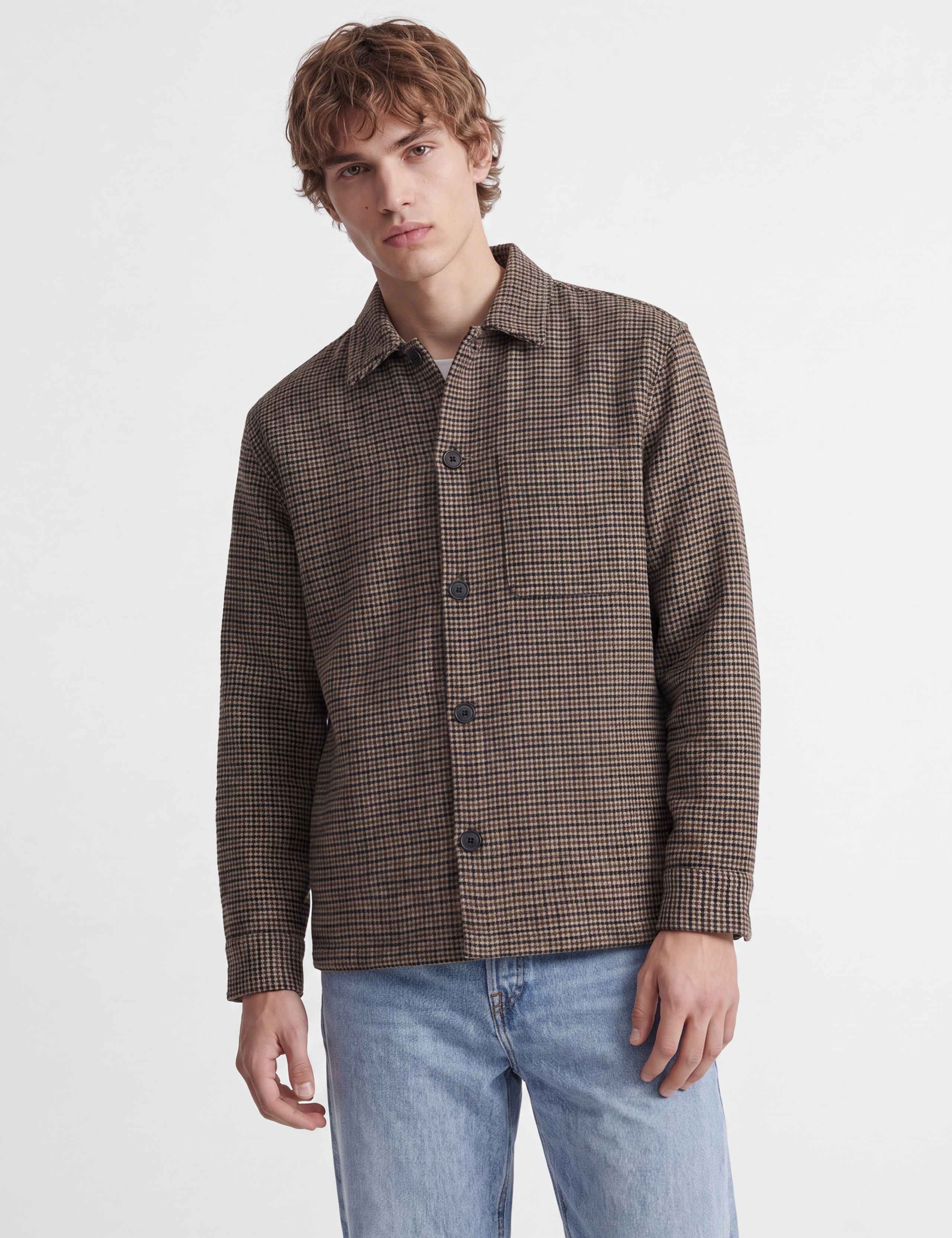 Regular Fit Checked Overshirt