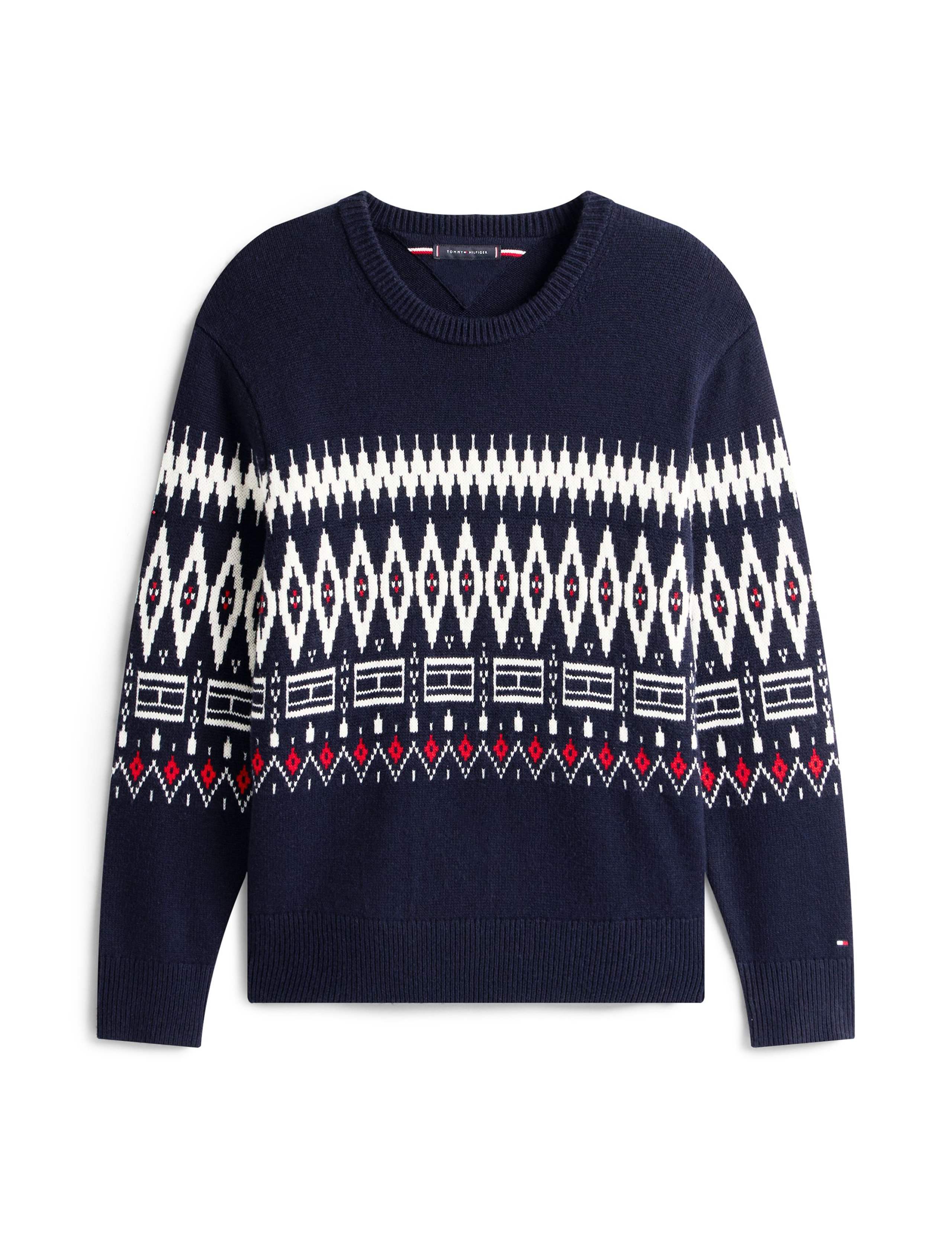 Wool Rich Fair Isle Crew Neck Jumper