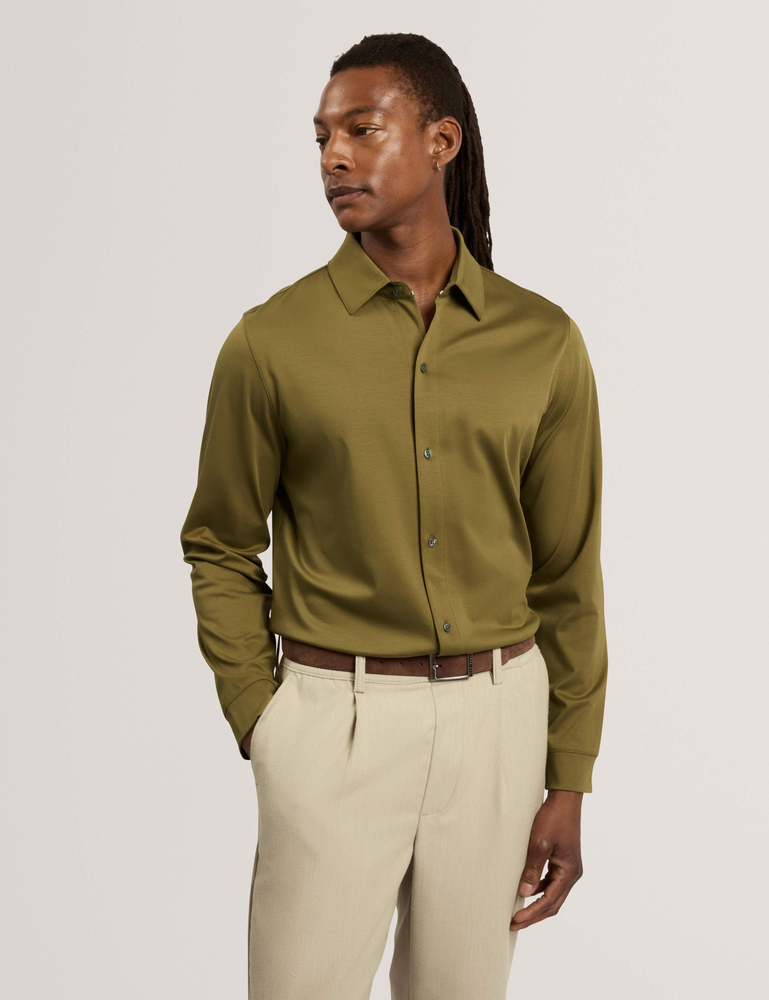 Pure Cotton Long Sleeve Overshirt