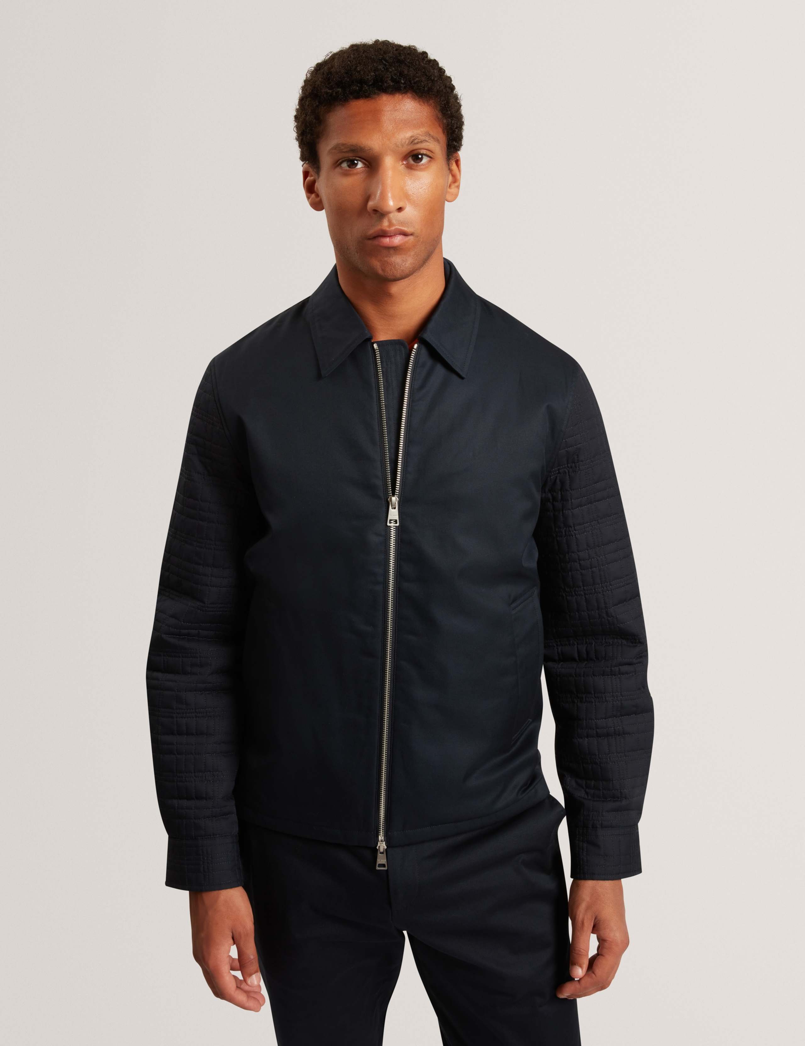 Cotton Blend Bomber Jacket