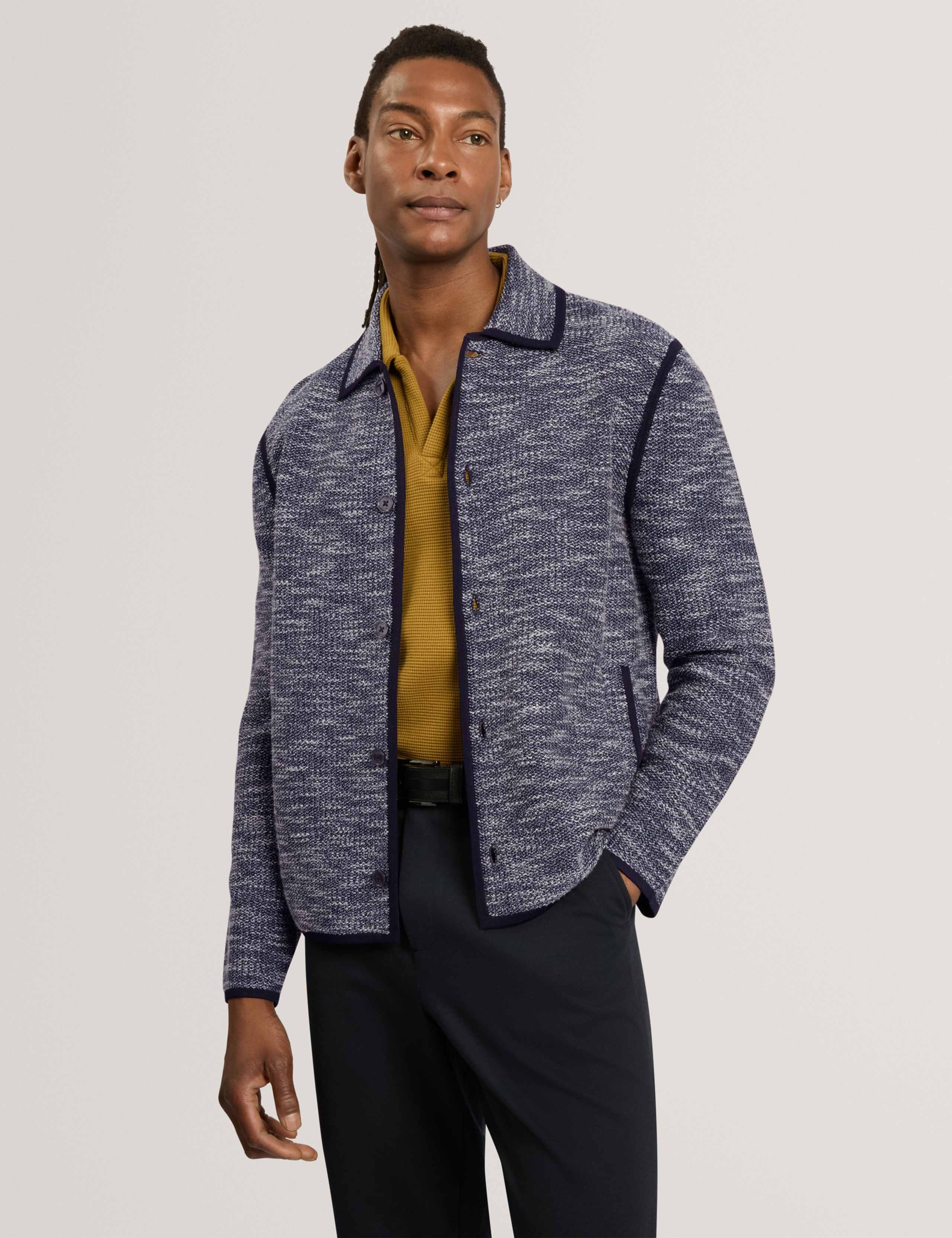 Boucle Knitted Bomber Jacket