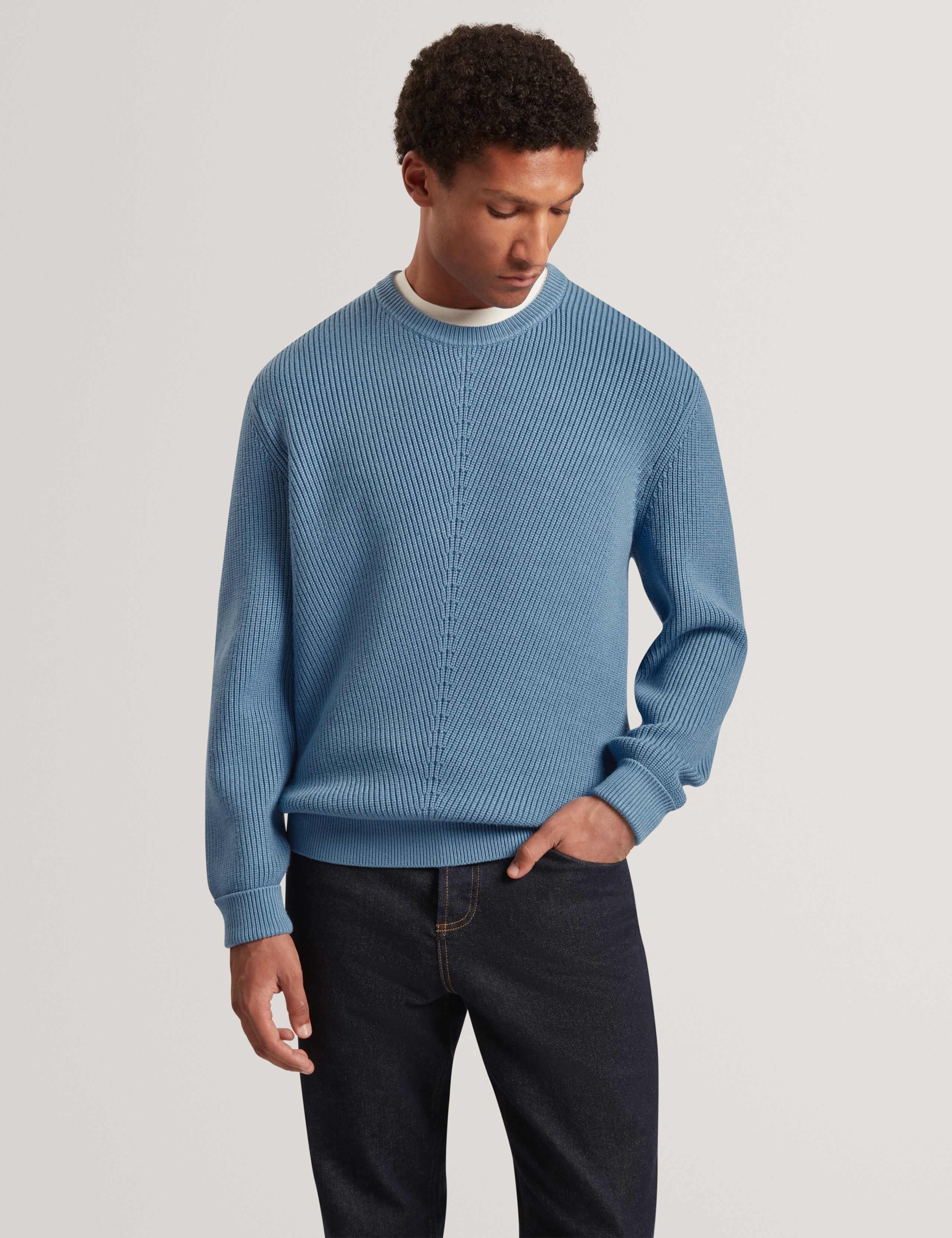 Ribbed Crew Neck Jumper
