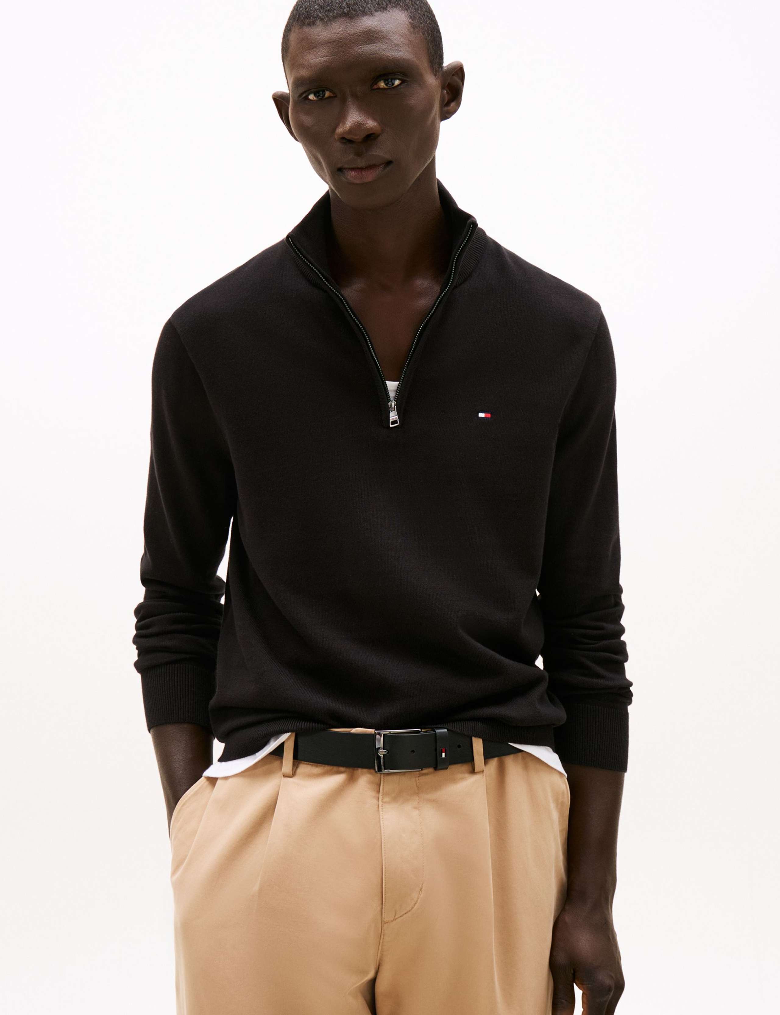 Pure Cotton Half Zip Jumper