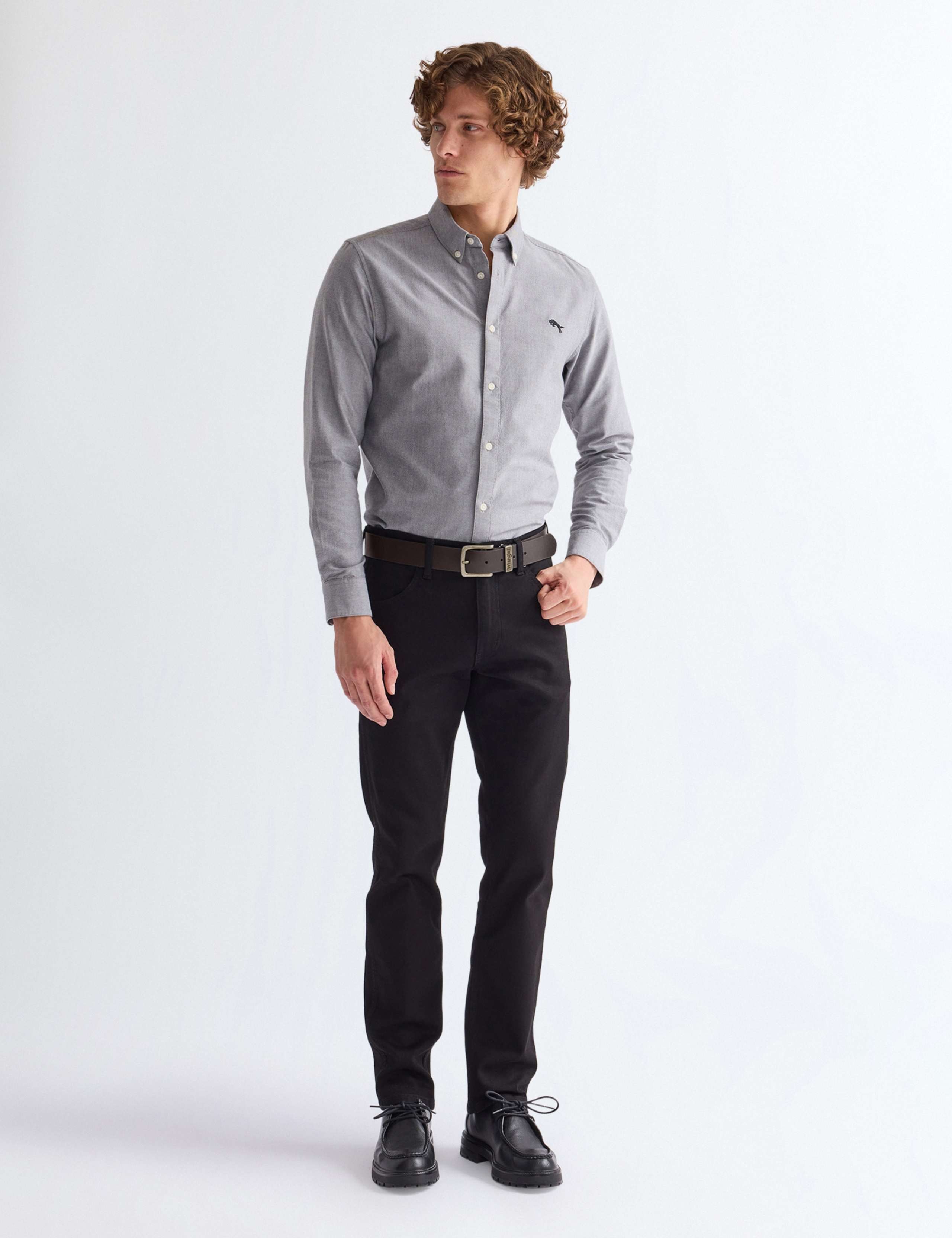 Leather Rectangular Buckle Belt
