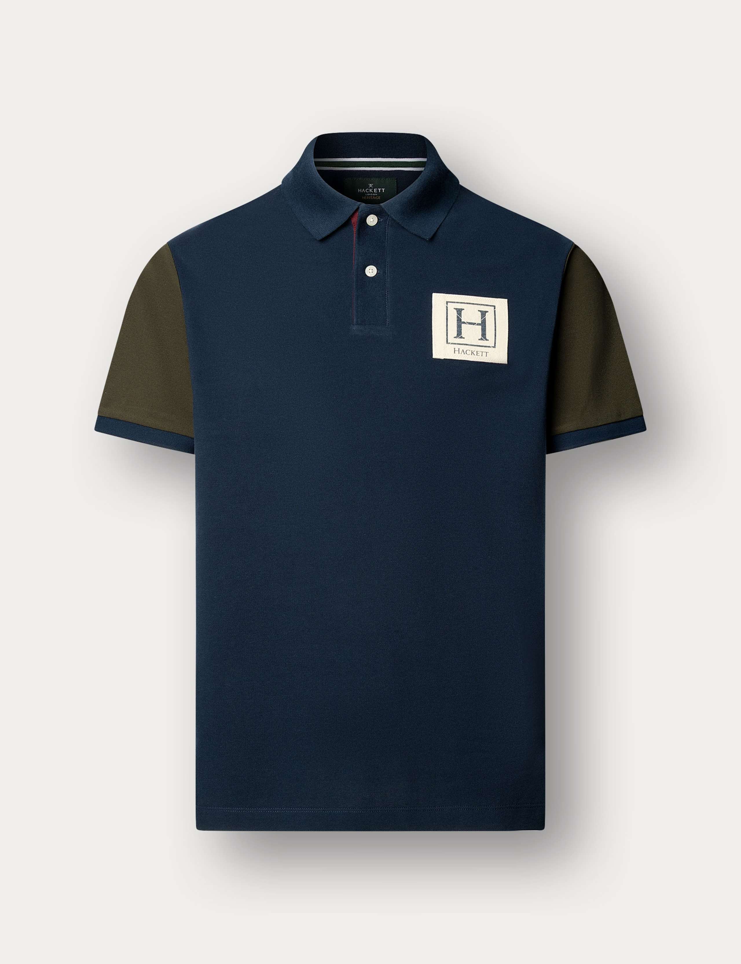 Pure Cotton Colour Block Polo Shirt