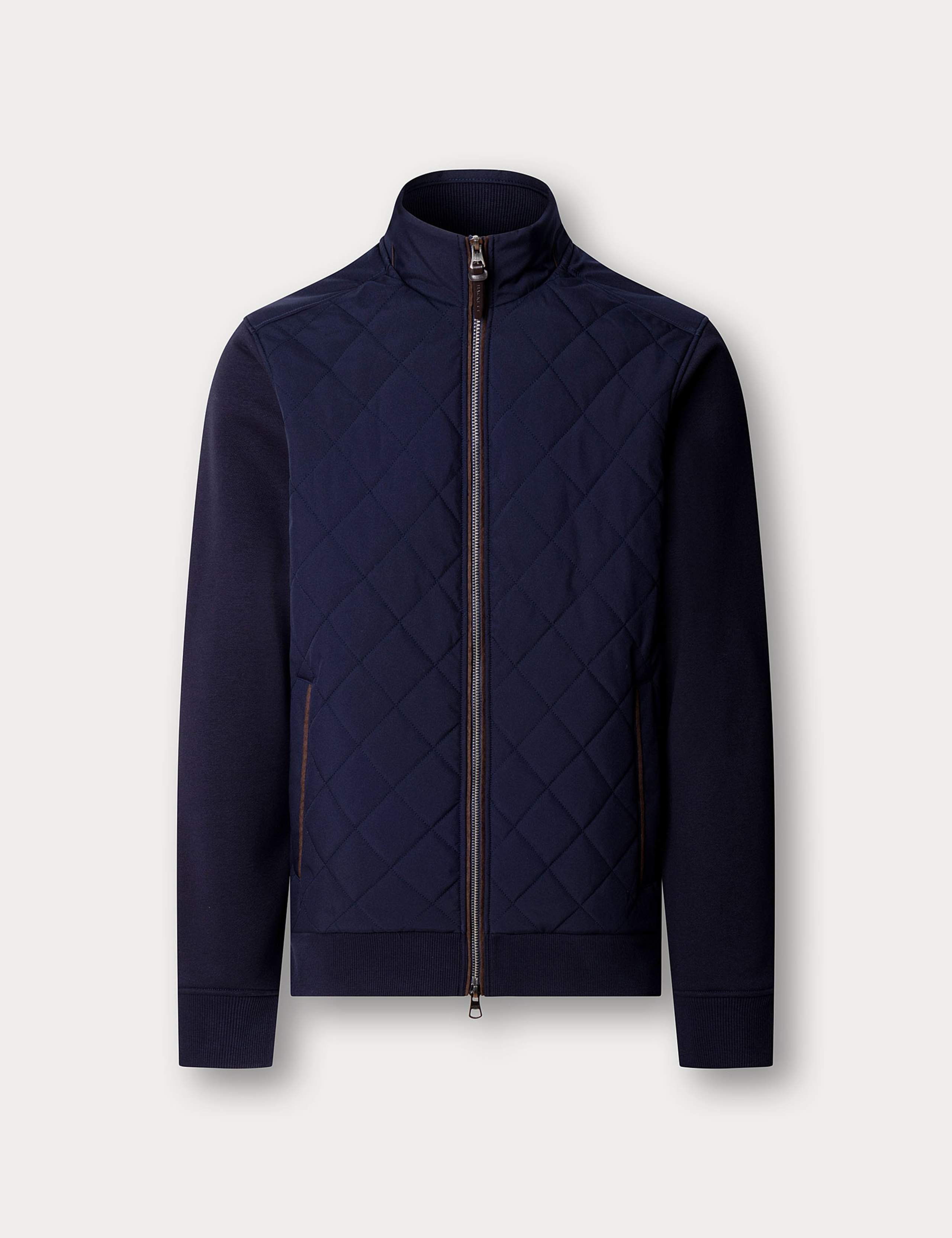 Cotton Rich Hybrid Zip Up Sweatshirt