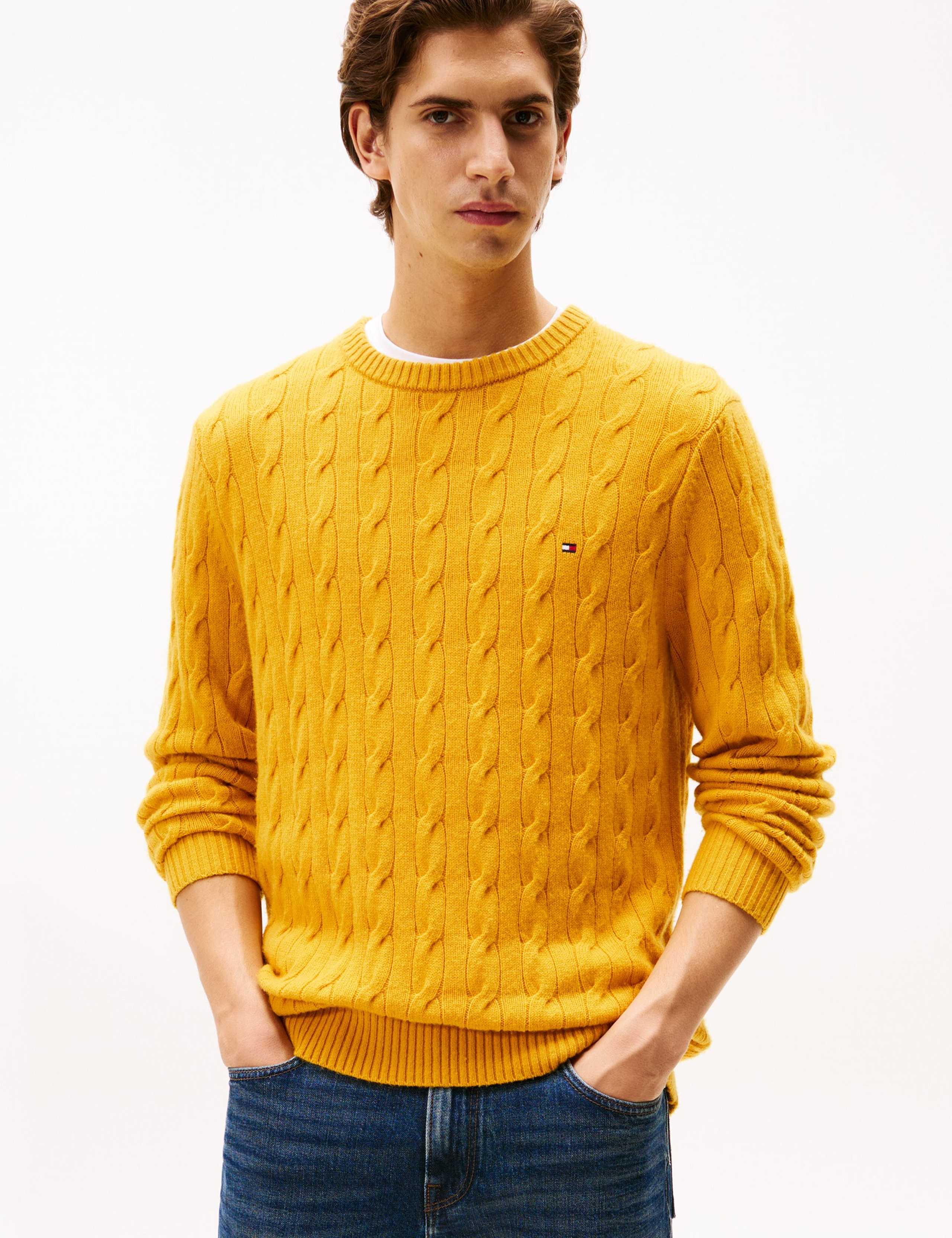 Wool Rich Cable Crew Neck Jumper