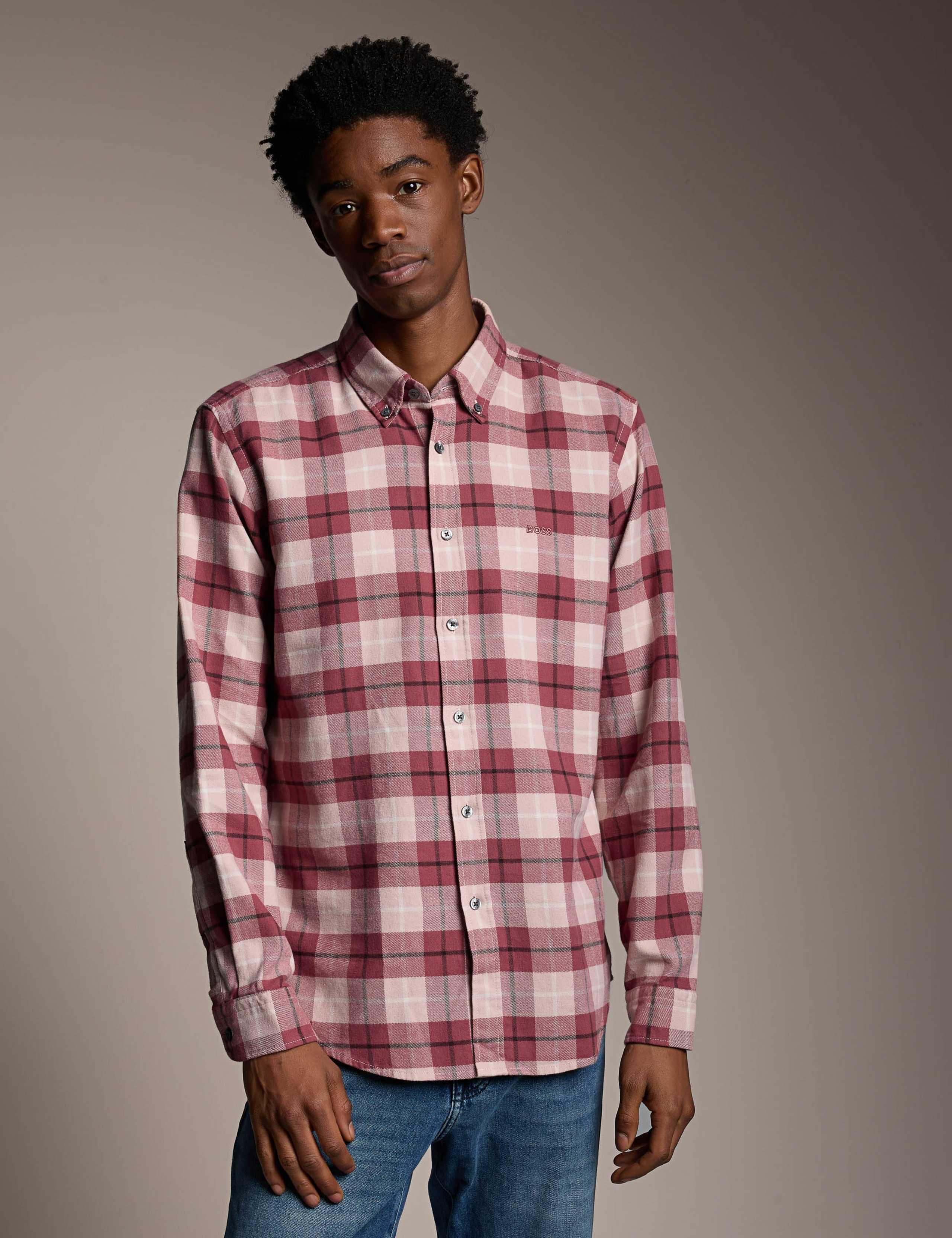 Regular Fit Easy Iron Pure Cotton Checked Shirt