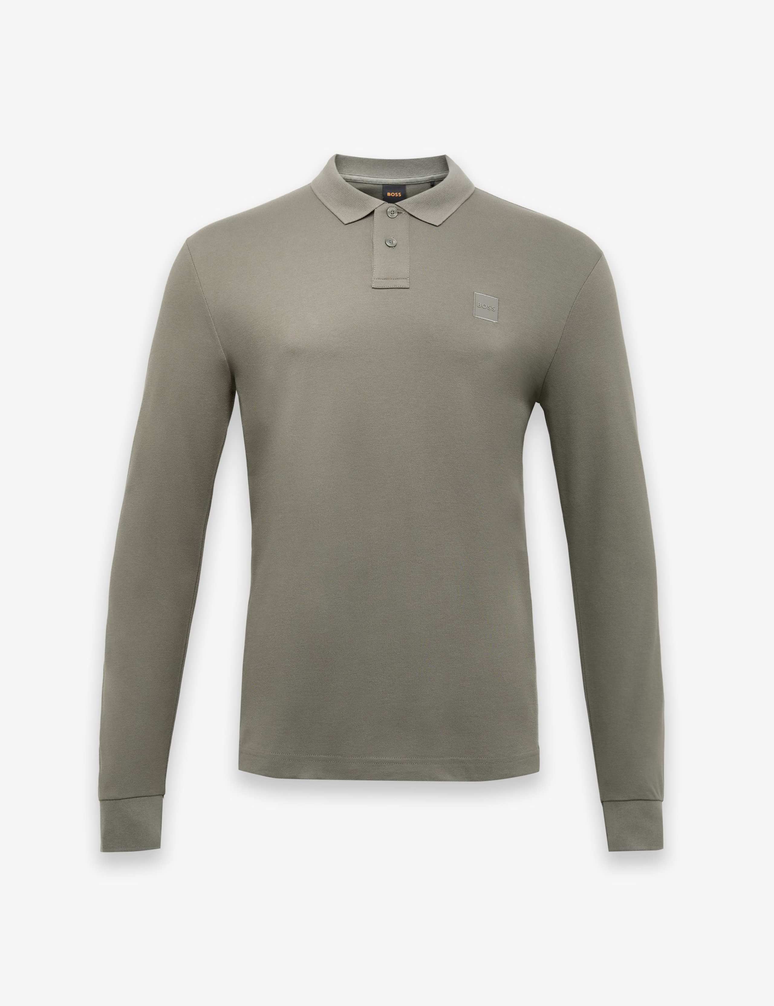 Cotton Rich Long Sleeve Polo Shirt