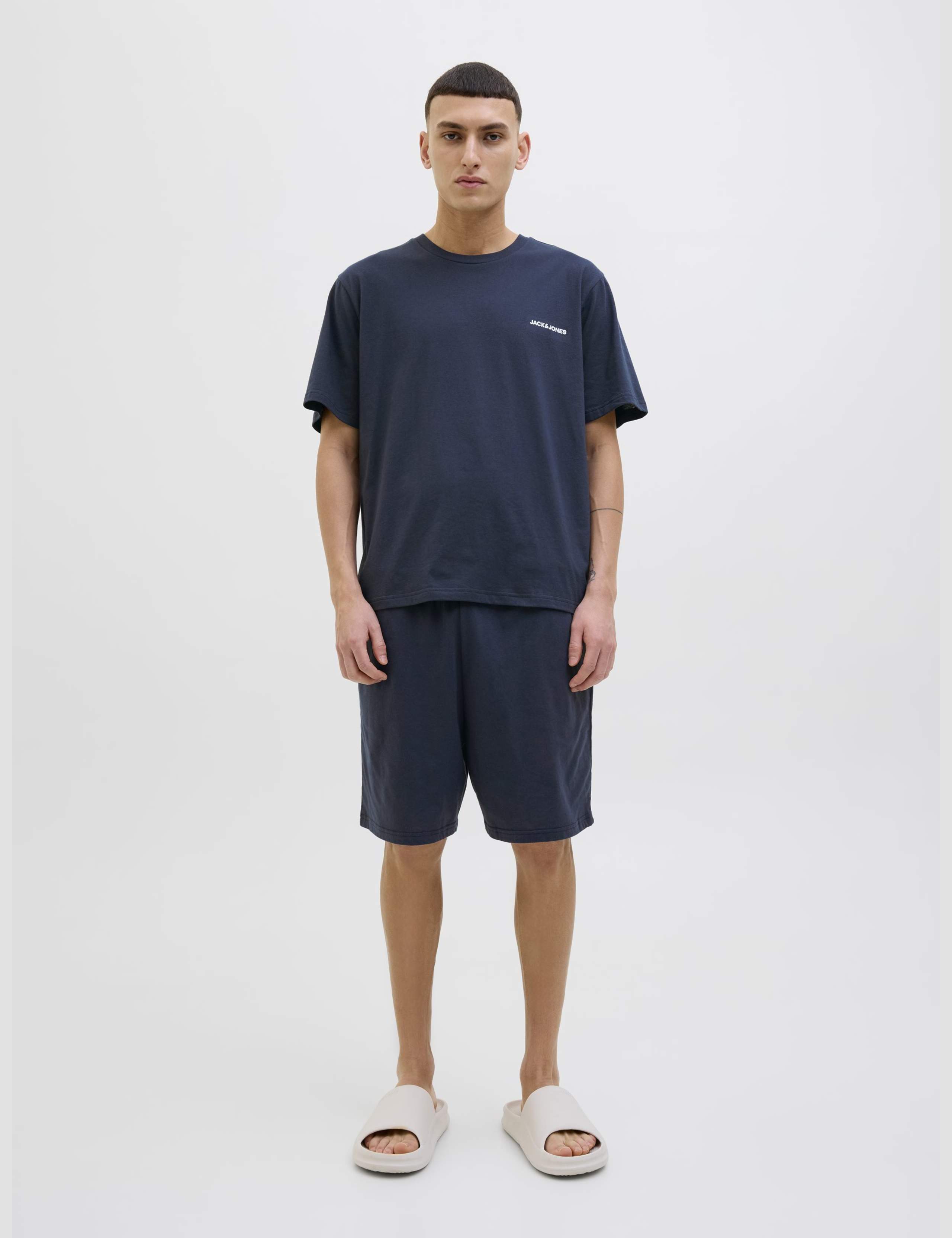 Cotton Rich Elasticated Pyjama Set