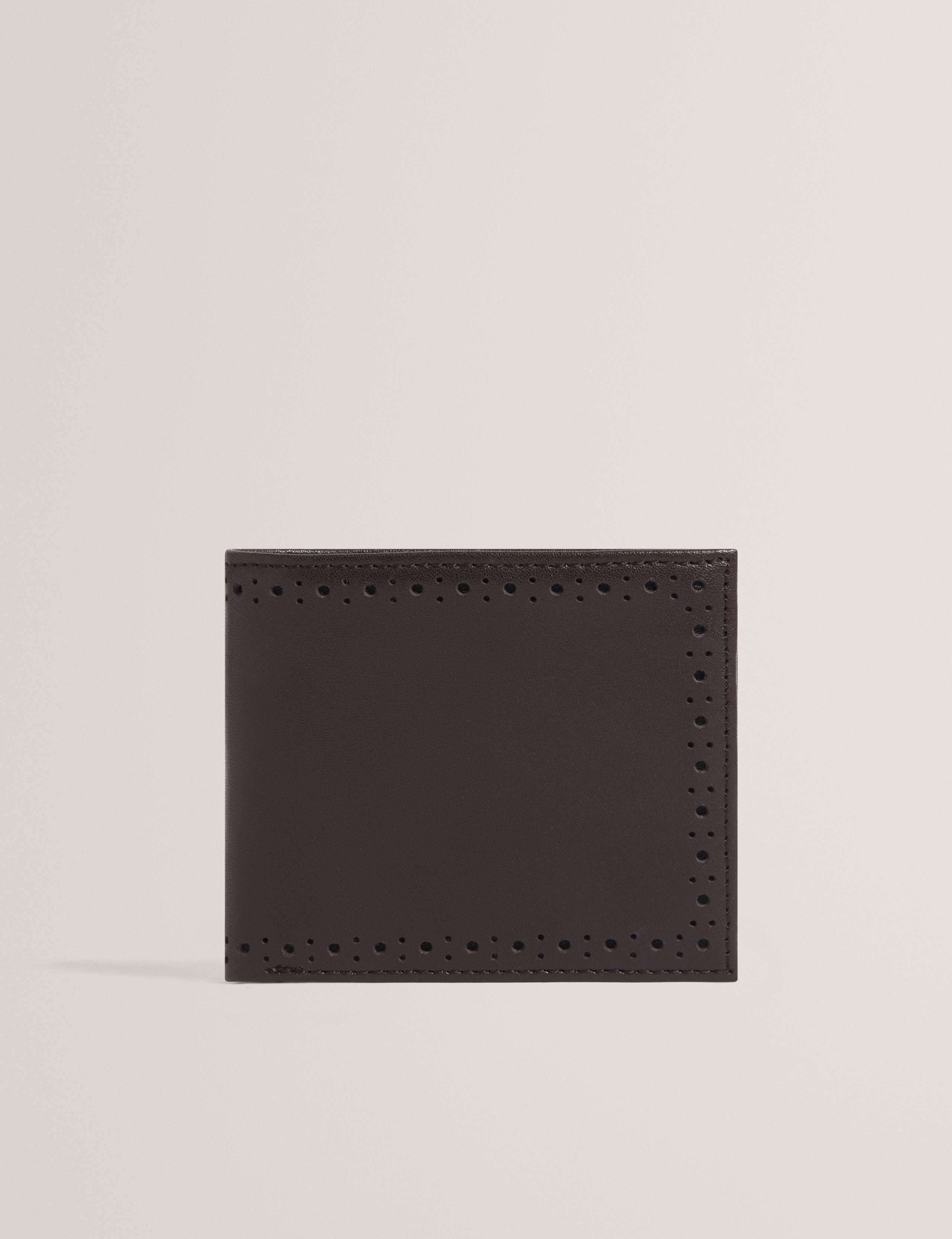 Leather Brogue Detail Wallet
