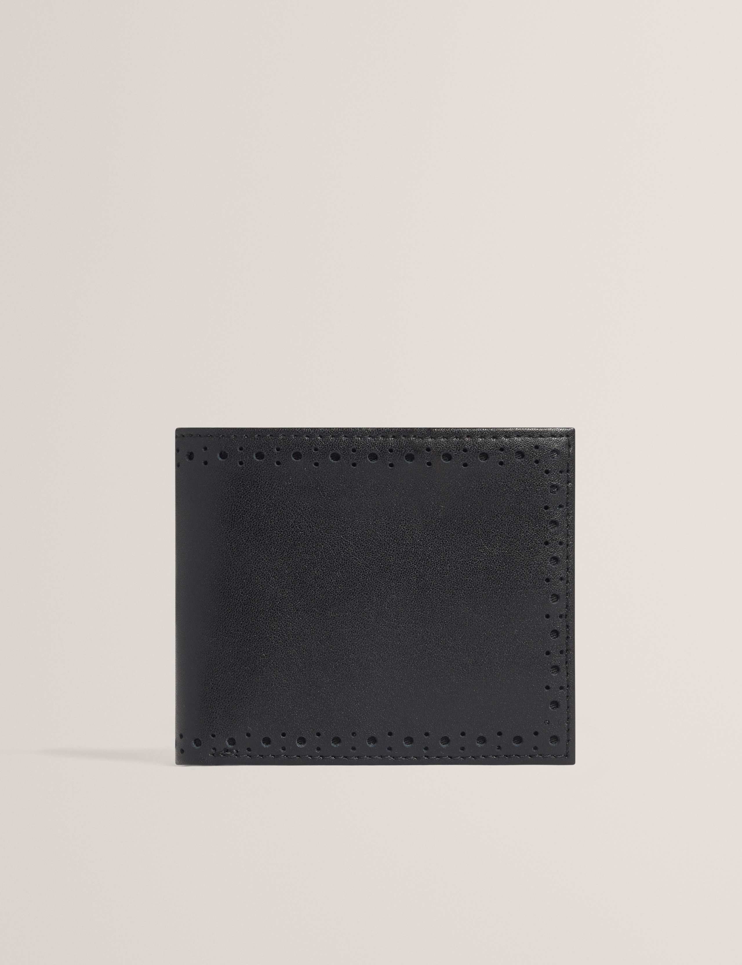 Leather Brogue Detail Wallet