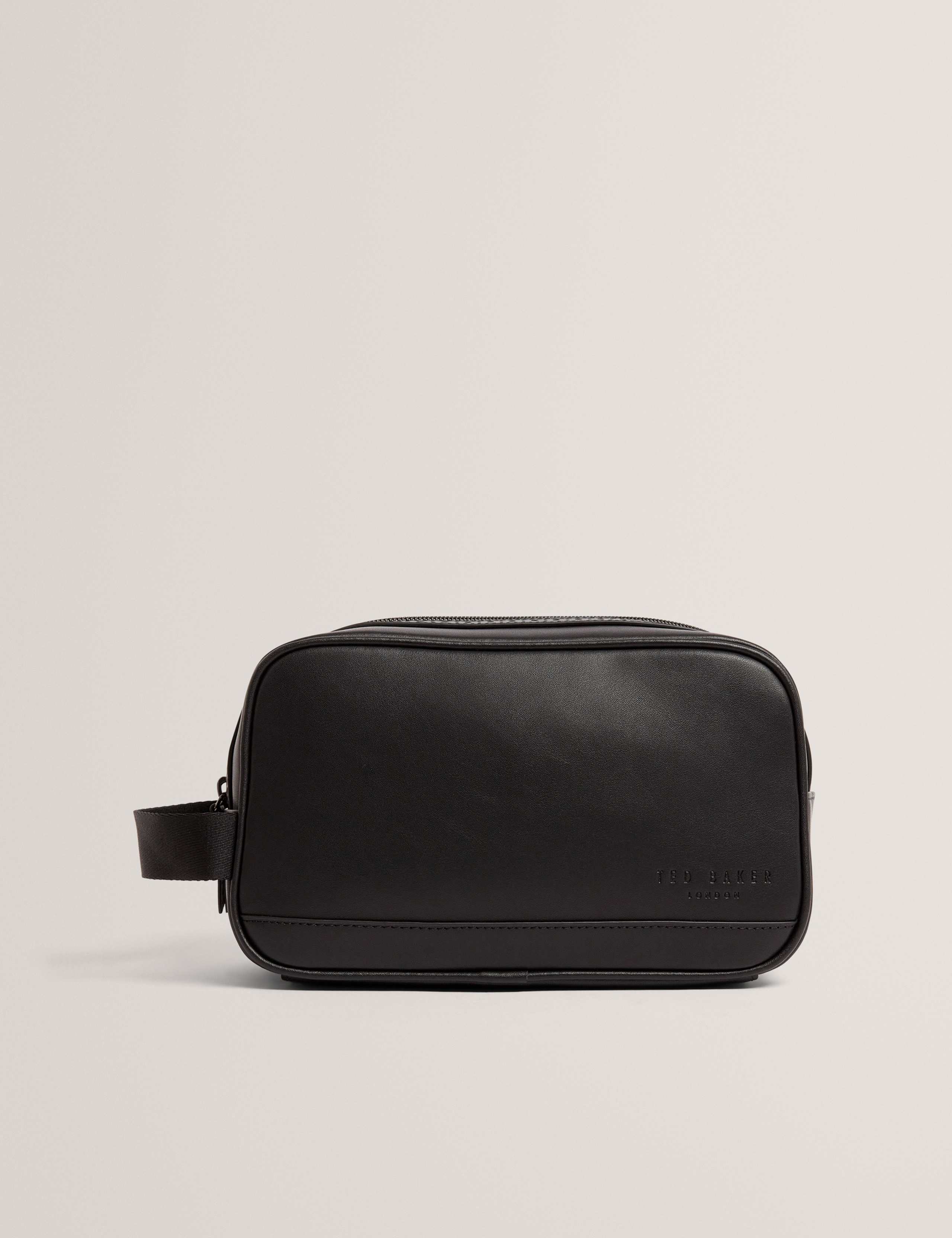 Leather Brogue Detail Washbag