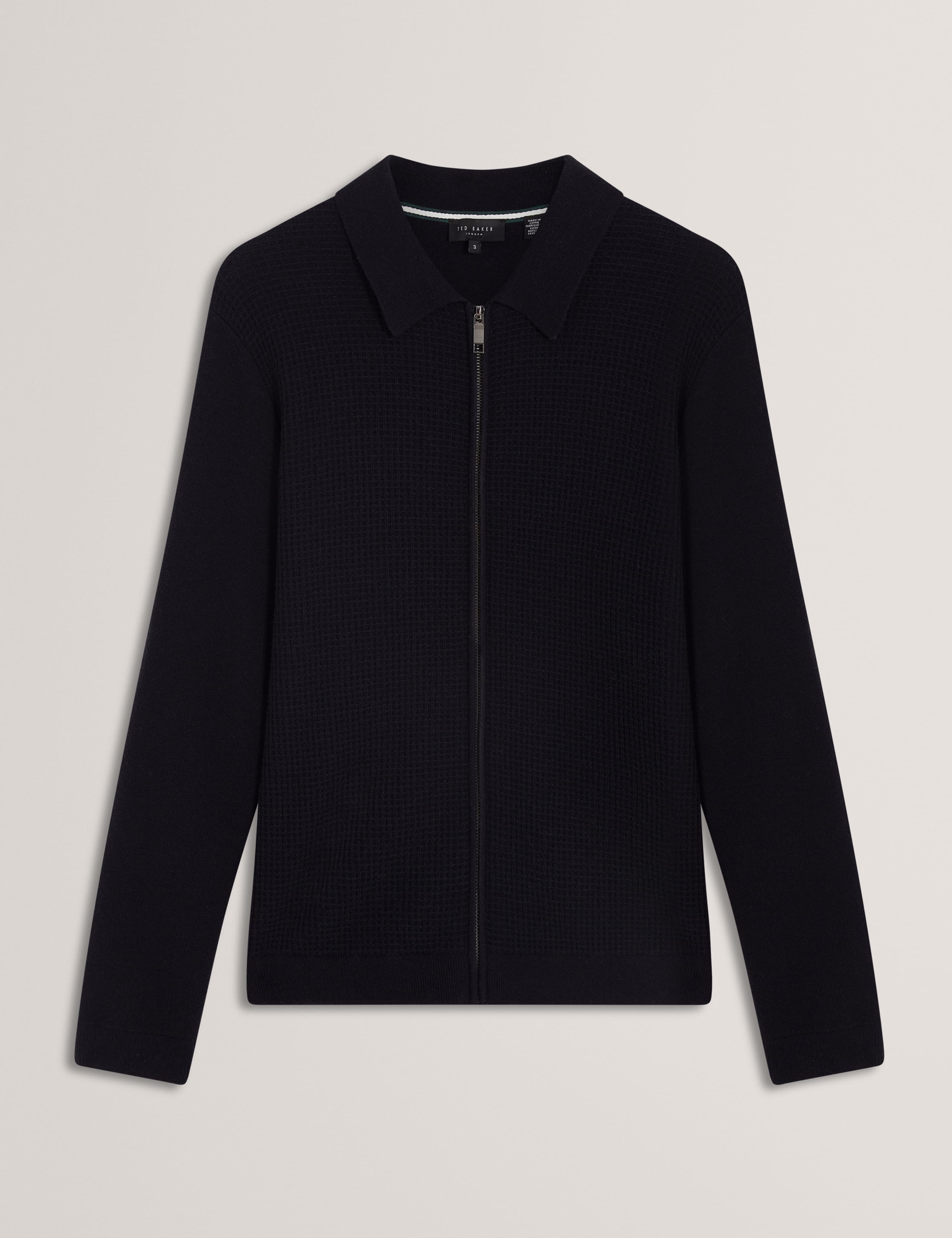 Wool Rich Textured Harrington Jacket