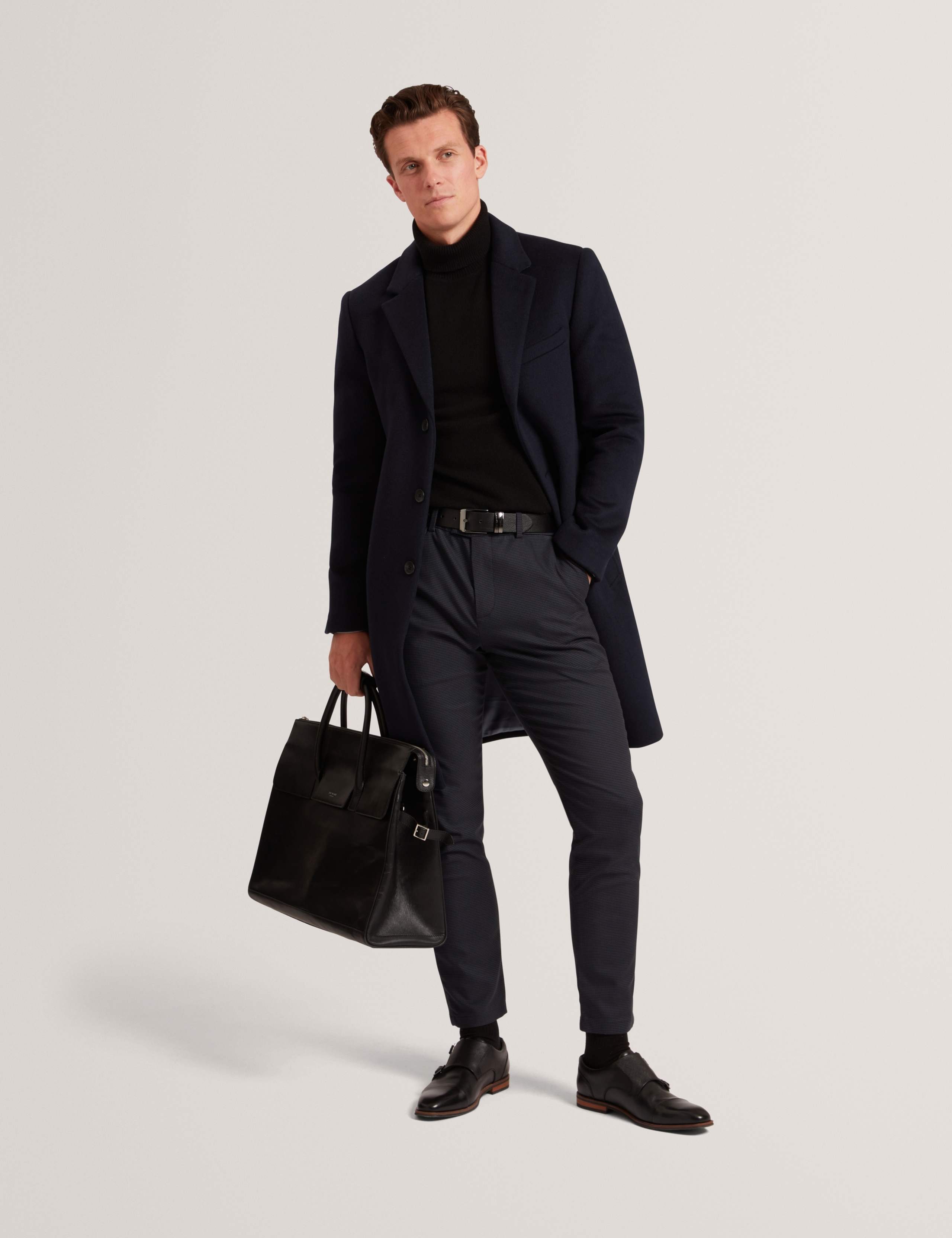 Slim Fit Houndstooth Chinos