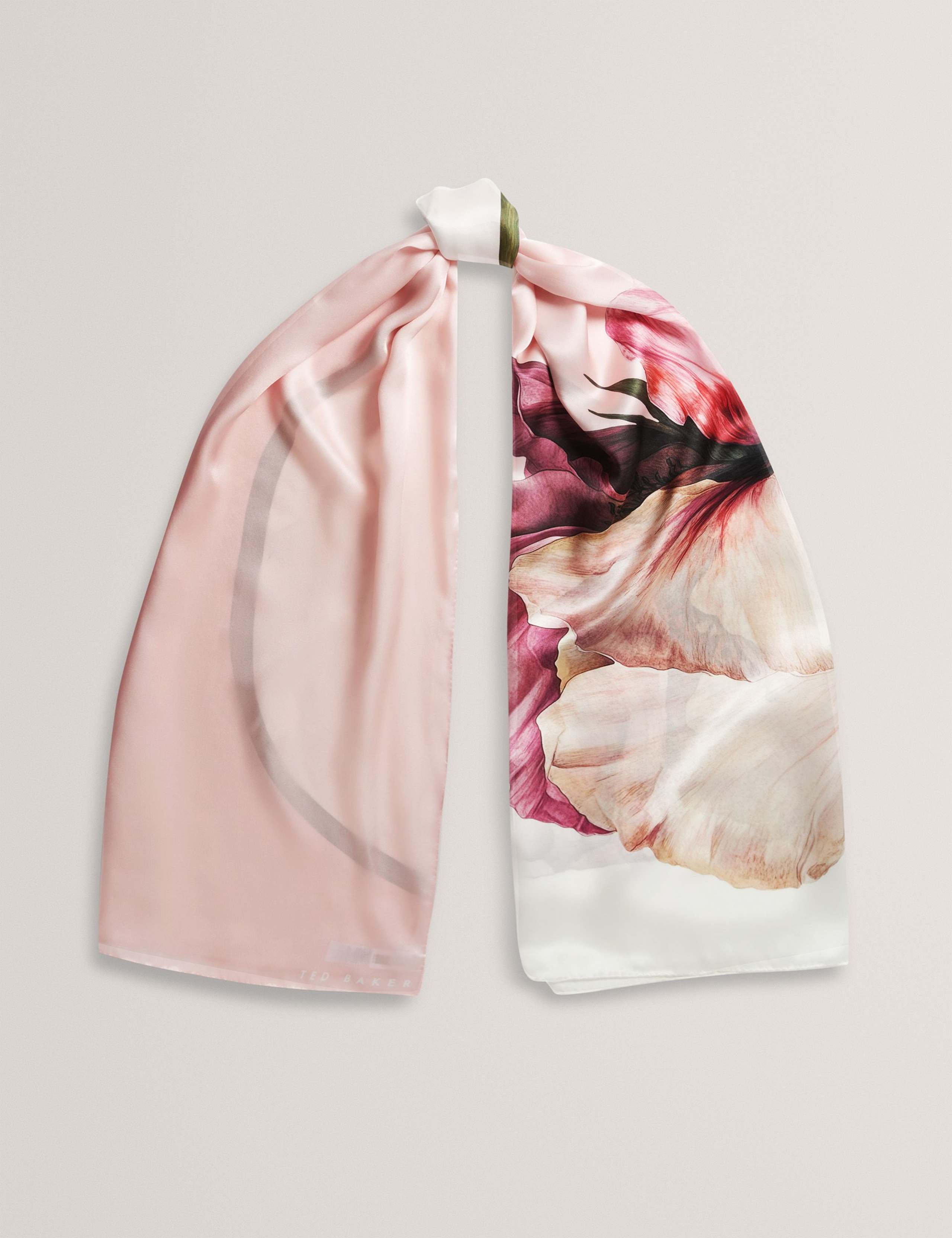 Pure Silk Woven Floral Scarf