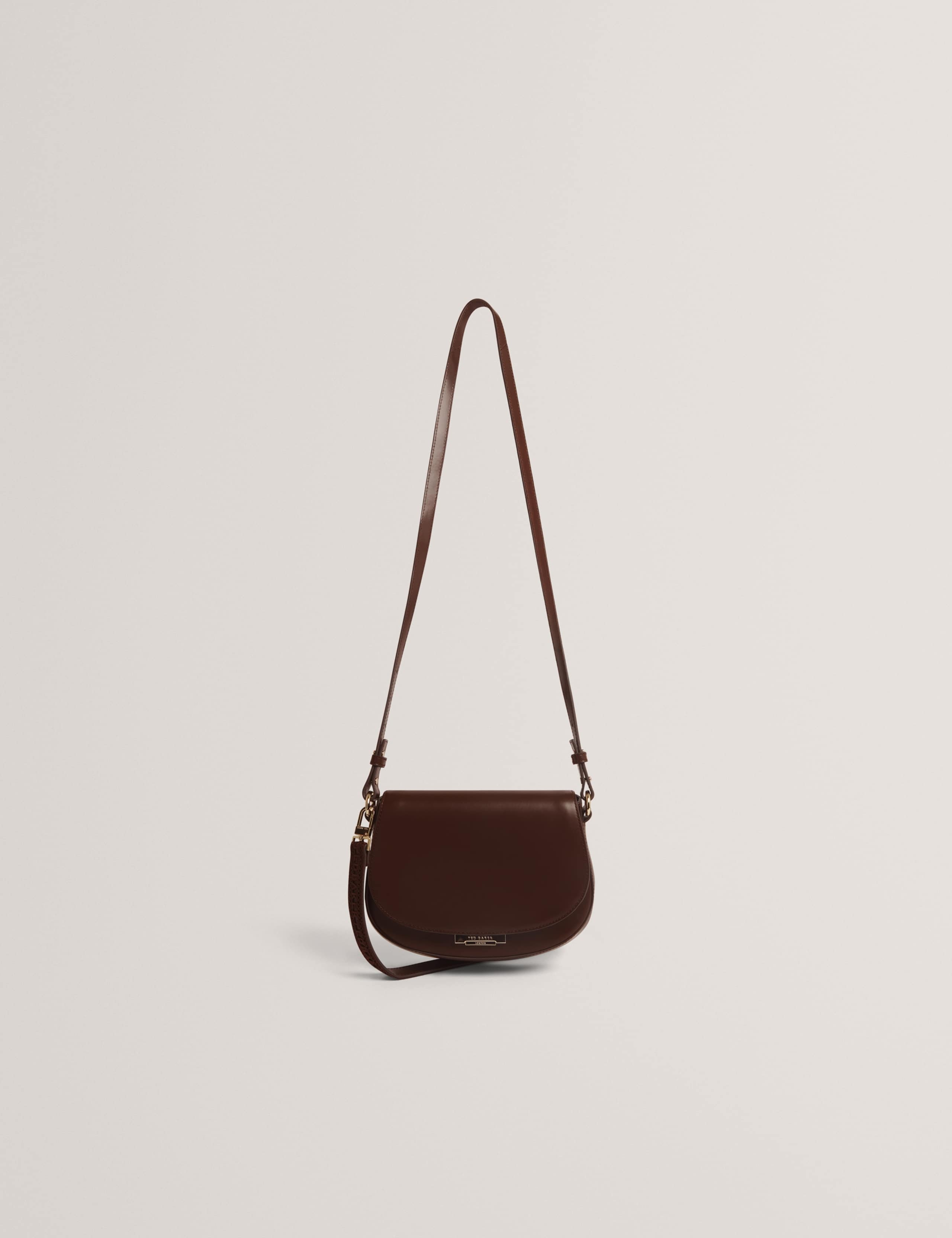 Leather Lock Detail Shoulder Bag
