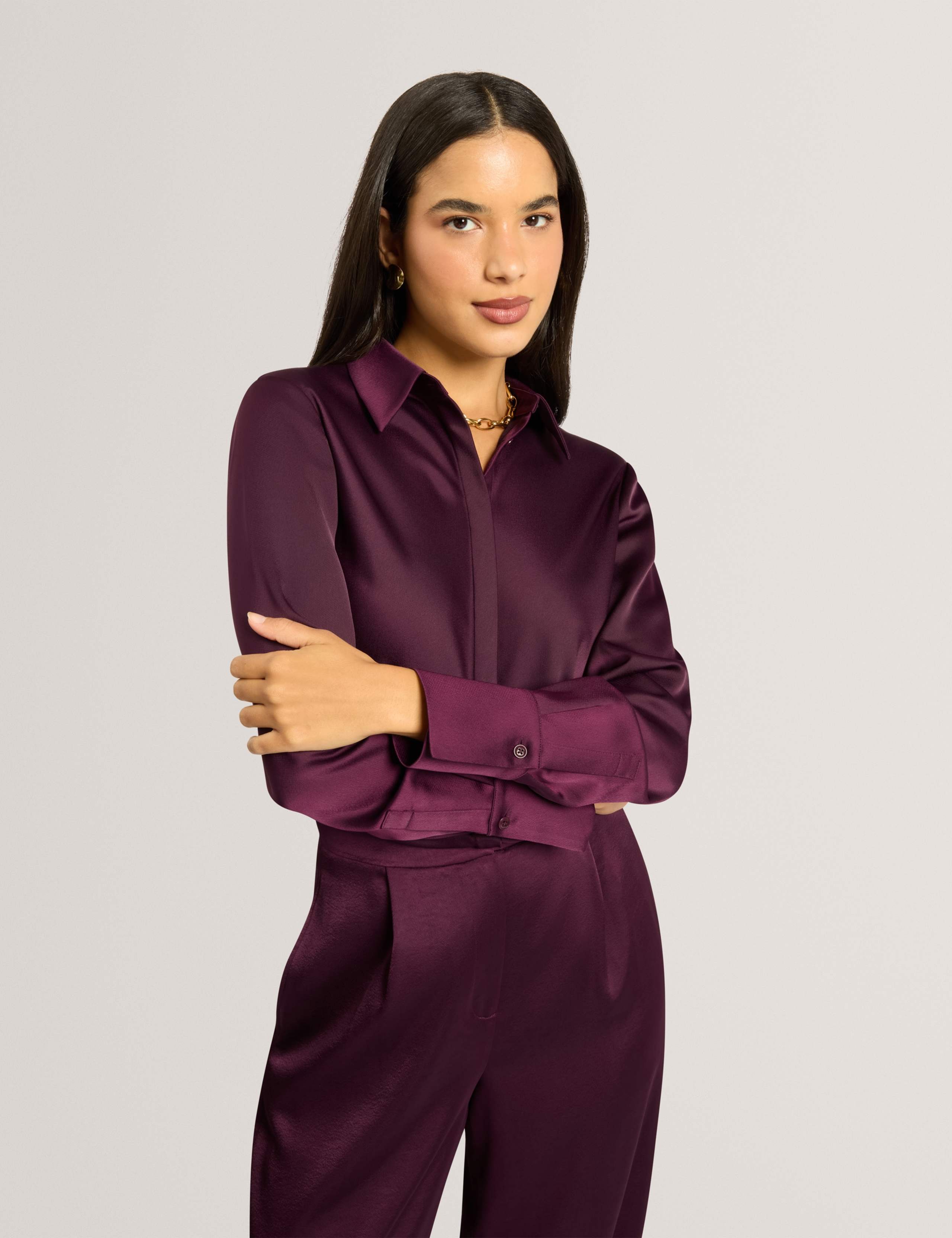 Satin Collared Shirt