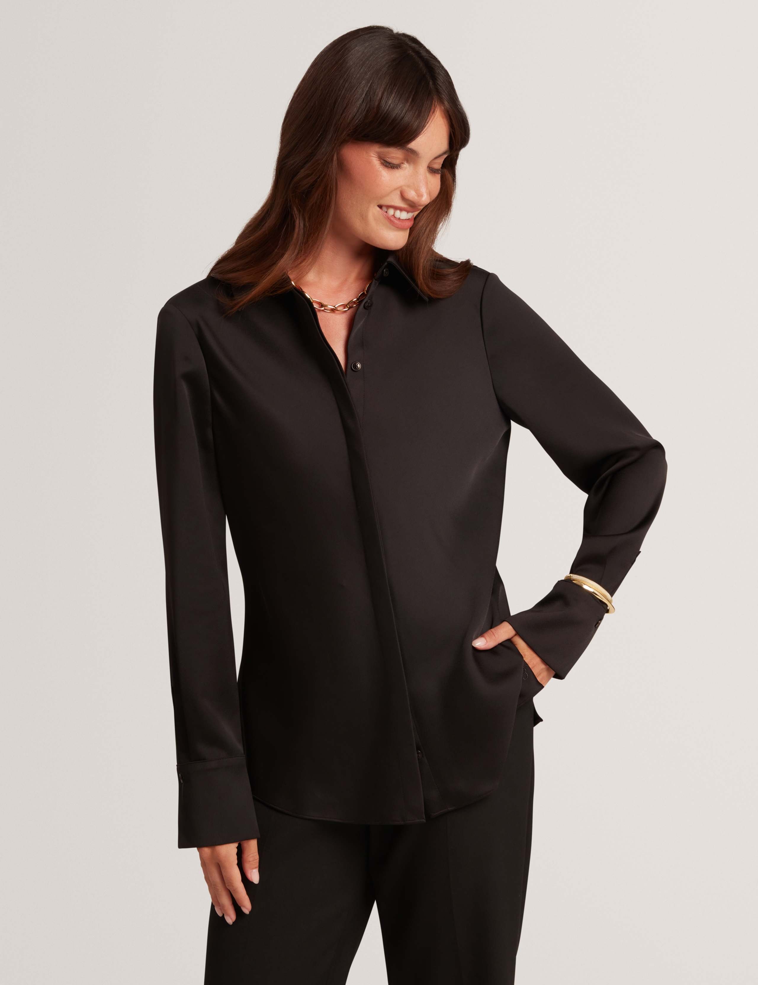Satin Collared Shirt